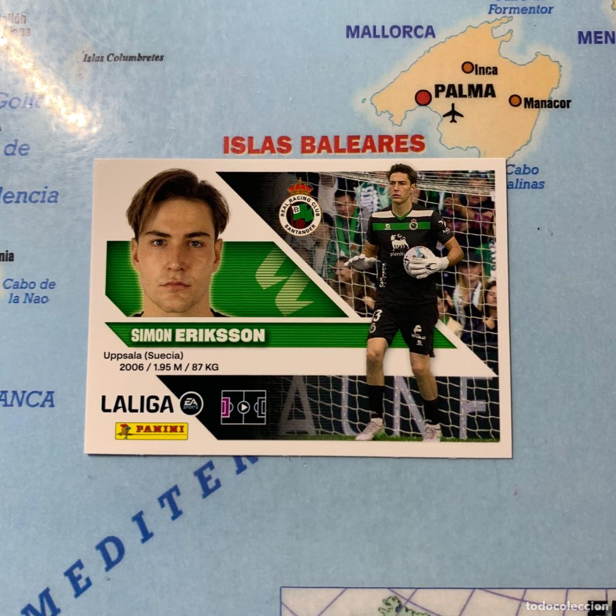 Cromos de f&uacute;tbol: Eriksson n&uacute;mero 3 del Racing de Santander cromo liga este 26-27 2026-2027