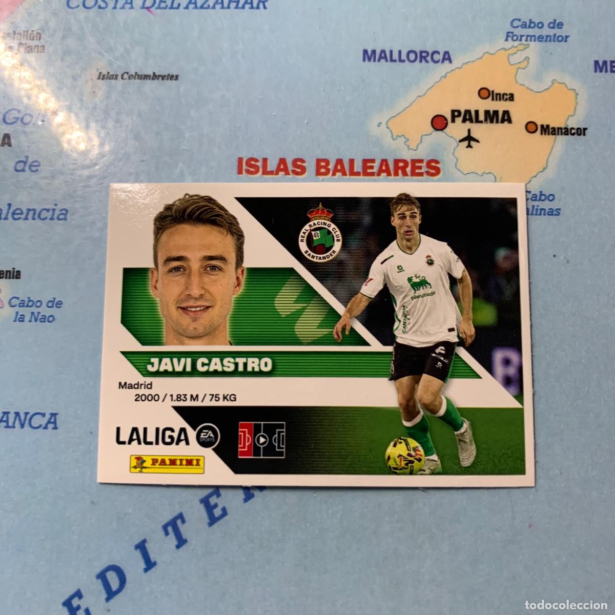 Cromos de f&uacute;tbol: Javi Castro n&uacute;mero 8 del Racing de Santander cromo liga este 26-27 2026-2027
