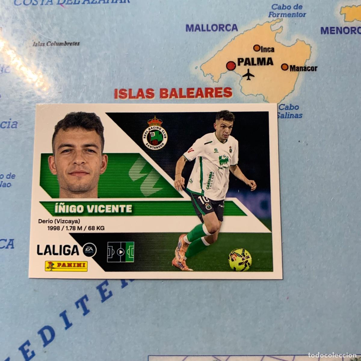 Cromos de f&uacute;tbol: I&ntilde;igo Vicente n&uacute;mero 18 del Racing de Santander cromo liga este 26-27 2026-2027