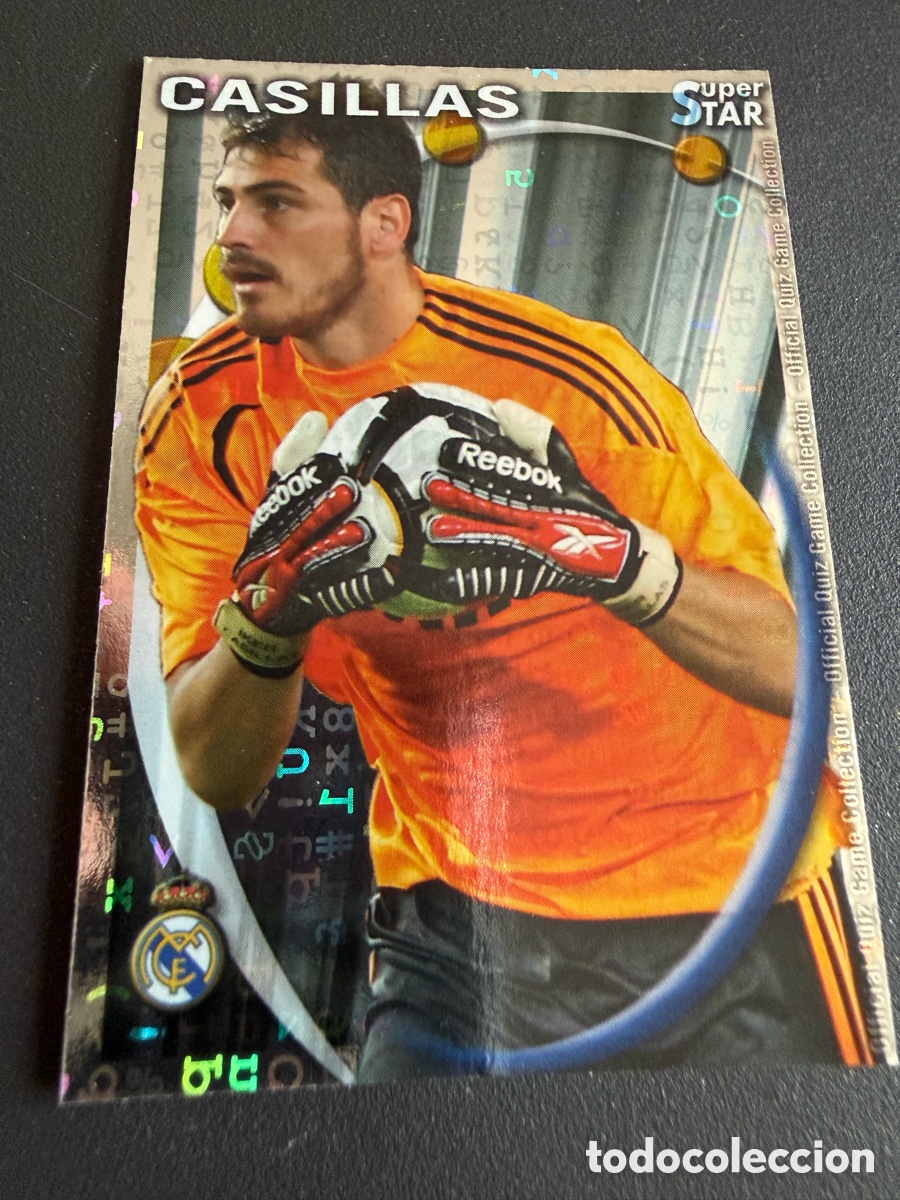 Cromos de f&uacute;tbol: MUNDICROMO 2011. 050 CASILLAS ( Real Madrid) Super Star LETRAS
