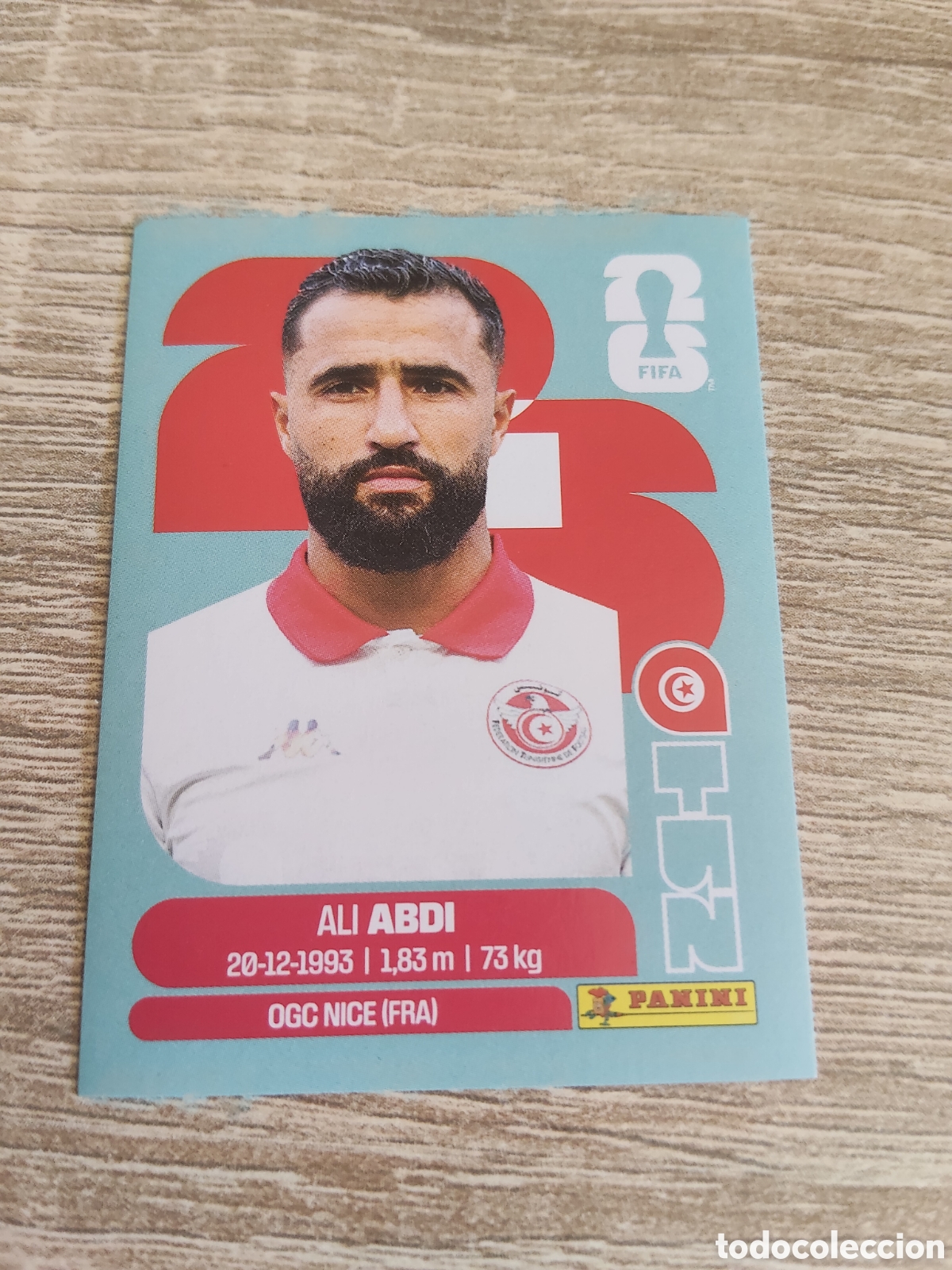 Cromos de f&uacute;tbol: Panini mundial 2026 TUN 7 Ali Abdi T&uacute;nez