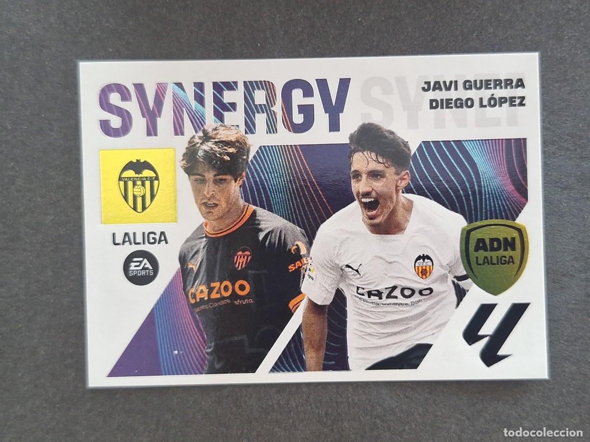 Cromos de f&uacute;tbol: L1 JAVI GUERRA - DIEGO LOPEZ VALENCIA C. F. LIGA ESTE 2023 2024 23 24 NUNCA PEGADO SIN PEGAR