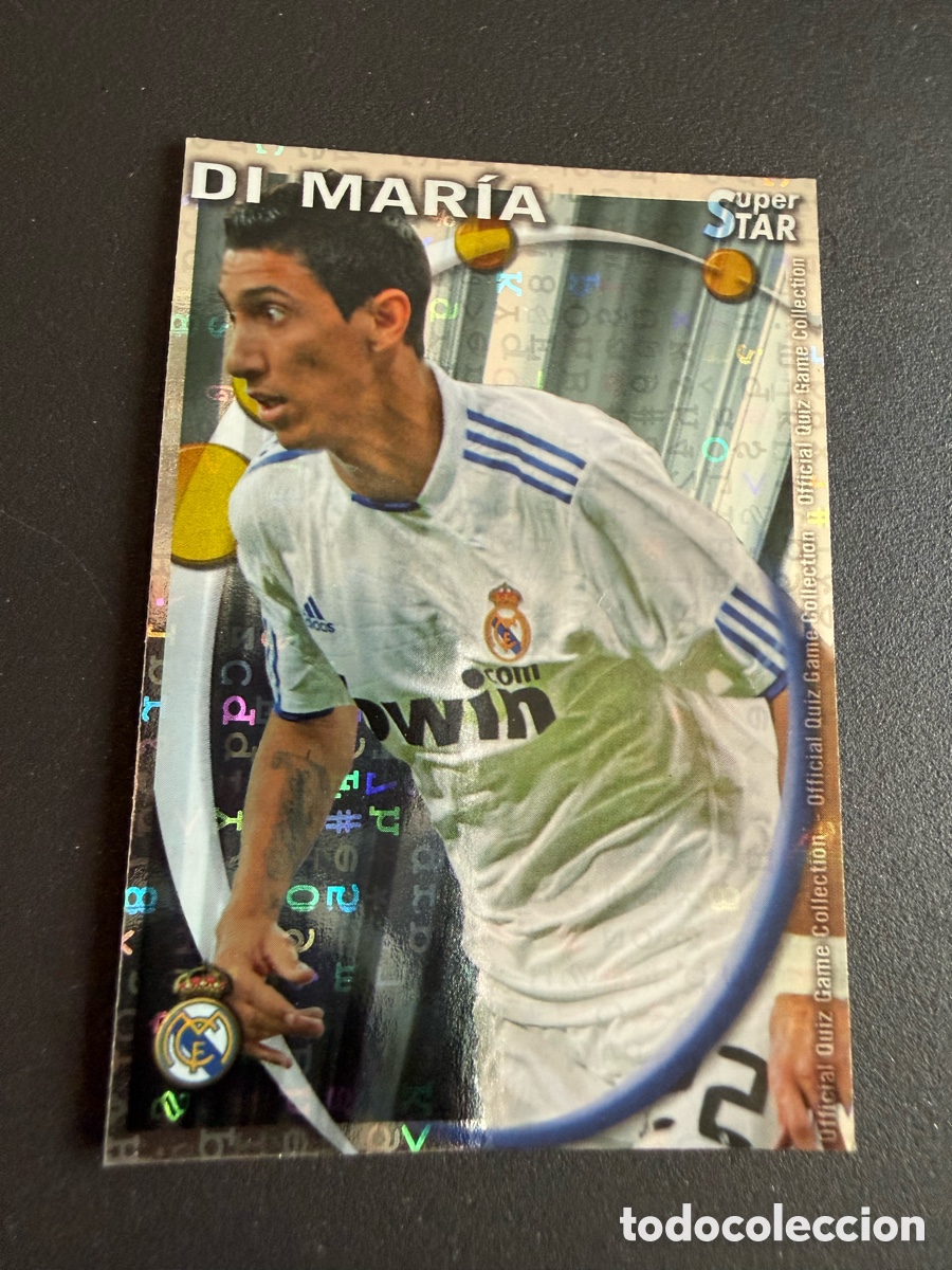 Cromos de f&uacute;tbol: MUNDICROMO 2011. 054 DI MAR&Iacute;A ( Real Madrid). Super Star. LETRAS
