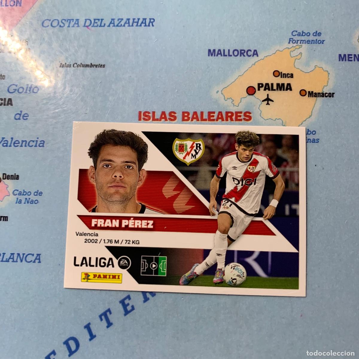 Football Stickers: Fran Perez n&uacute;mero 17 del rayo vallecano cromo liga este 26-27 2026-2027