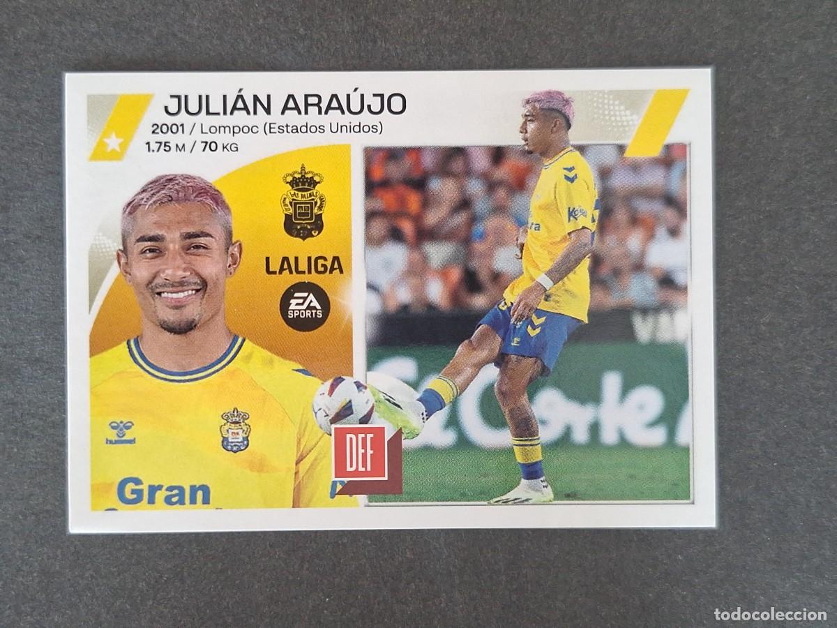 Cartes &agrave; collectionner de Football: L1 JULIAN ARAUJO U. D. LAS PALMAS COLOCA LIGA ESTE 2023 2024 23 24 NUNCA PEGADO SIN PEGAR
