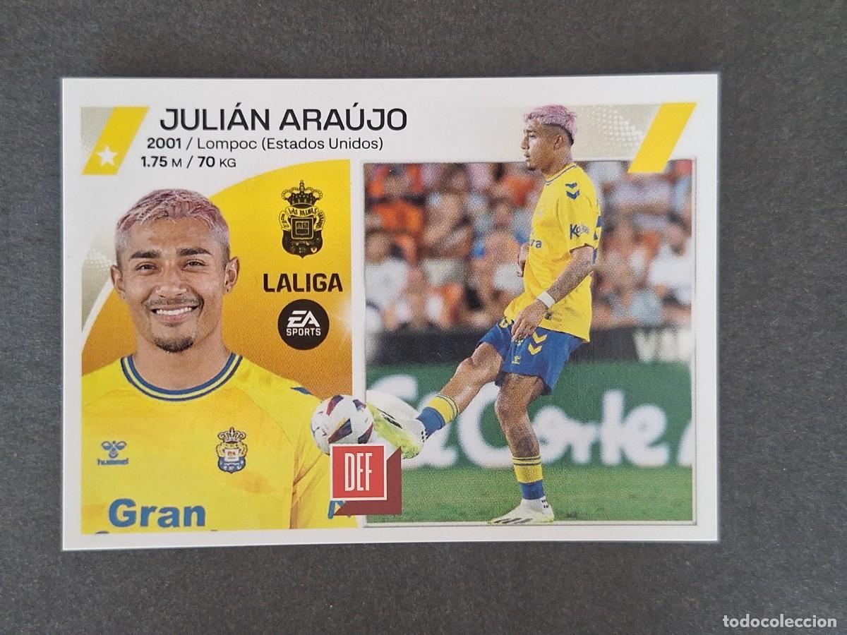 Cartes &agrave; collectionner de Football: L1 JULIAN ARAUJO U. D. LAS PALMAS COLOCA LIGA ESTE 2023 2024 23 24 NUNCA PEGADO SIN PEGAR