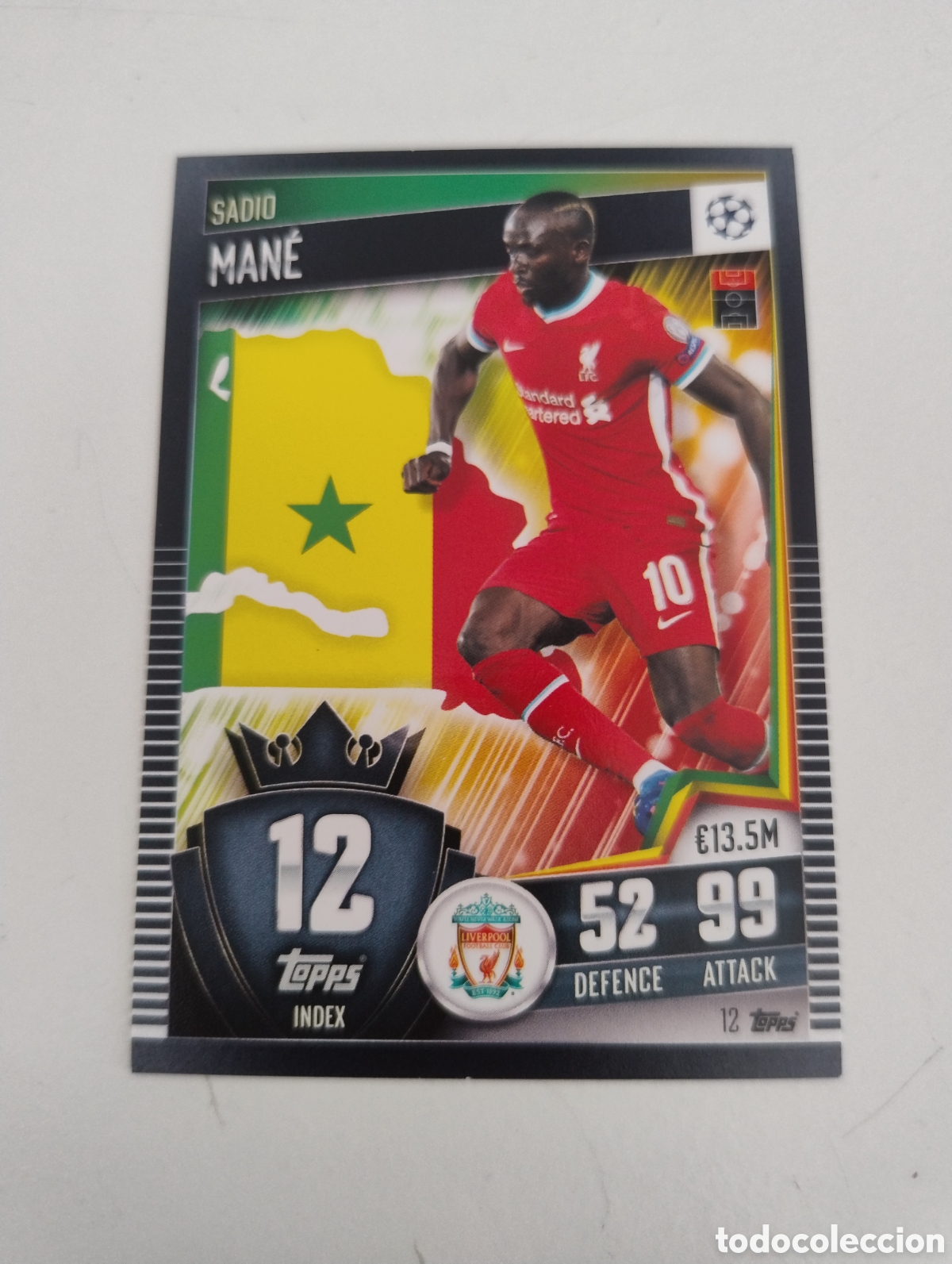 Cartes &agrave; collectionner de Football: 12 - Mane - Liverpool - Topps Match Attax 101 2020 - 2021
