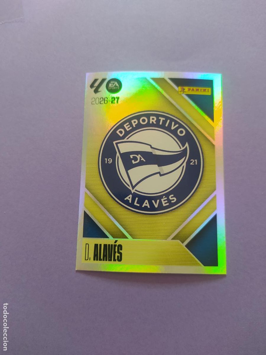 Fu&szlig;ball-Sticker: LIGA ESTE 2026 2027 26 27 NUEVO - DEPORTIVO ALAVES N&ordm; 1 ESCUDO