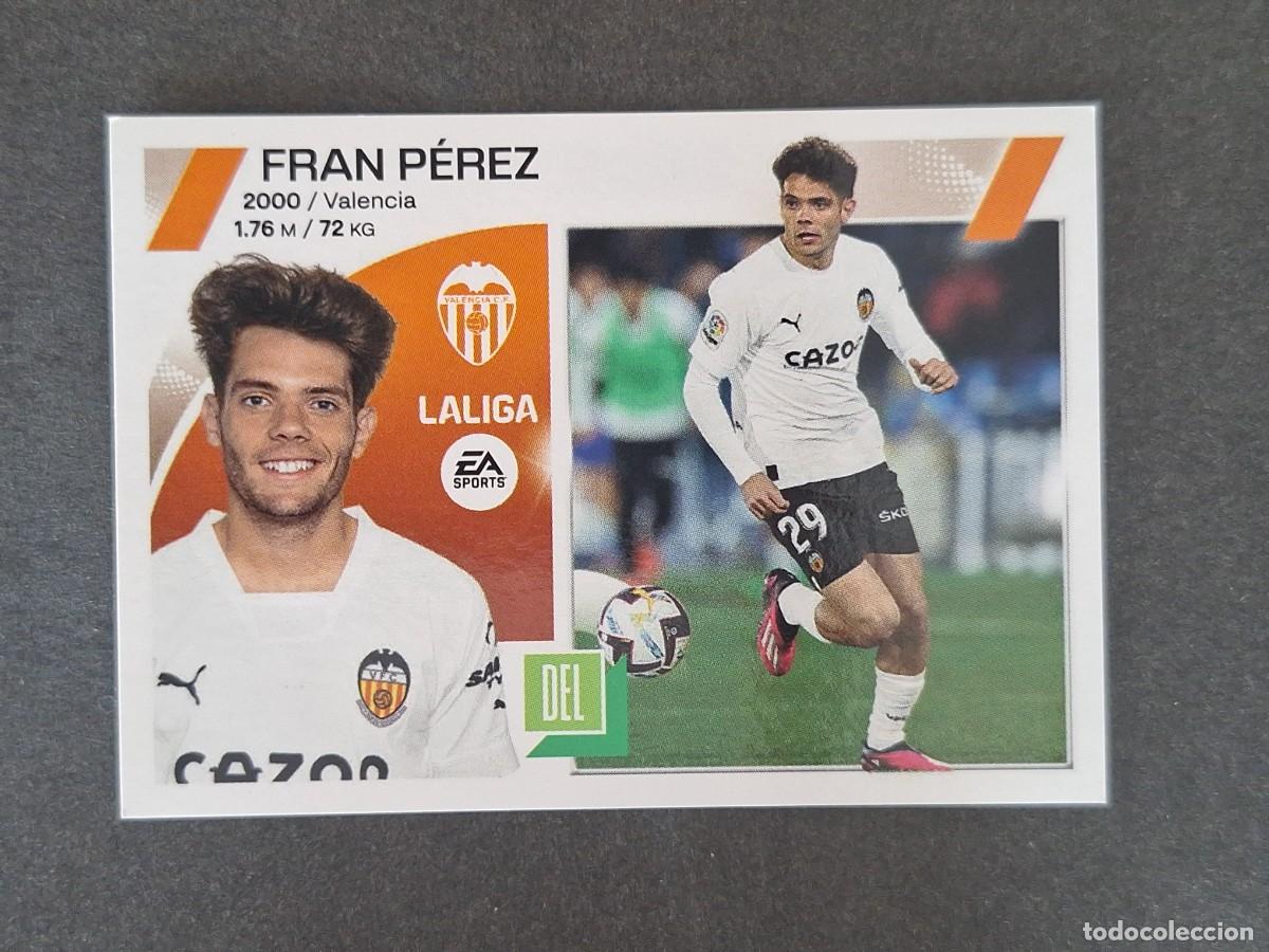 Football Stickers: L1 FRAN PEREZ VALENCIA C. F. COLOCA LIGA ESTE 2023 2024 23 24 NUNCA PEGADO SIN PEGAR