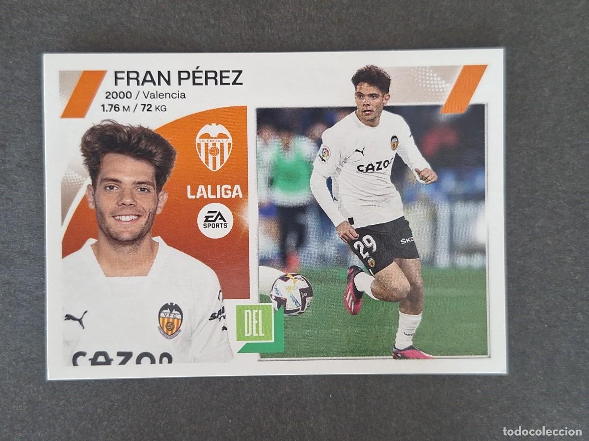 Football Stickers: L1 FRAN PEREZ VALENCIA C. F. COLOCA LIGA ESTE 2023 2024 23 24 NUNCA PEGADO SIN PEGAR