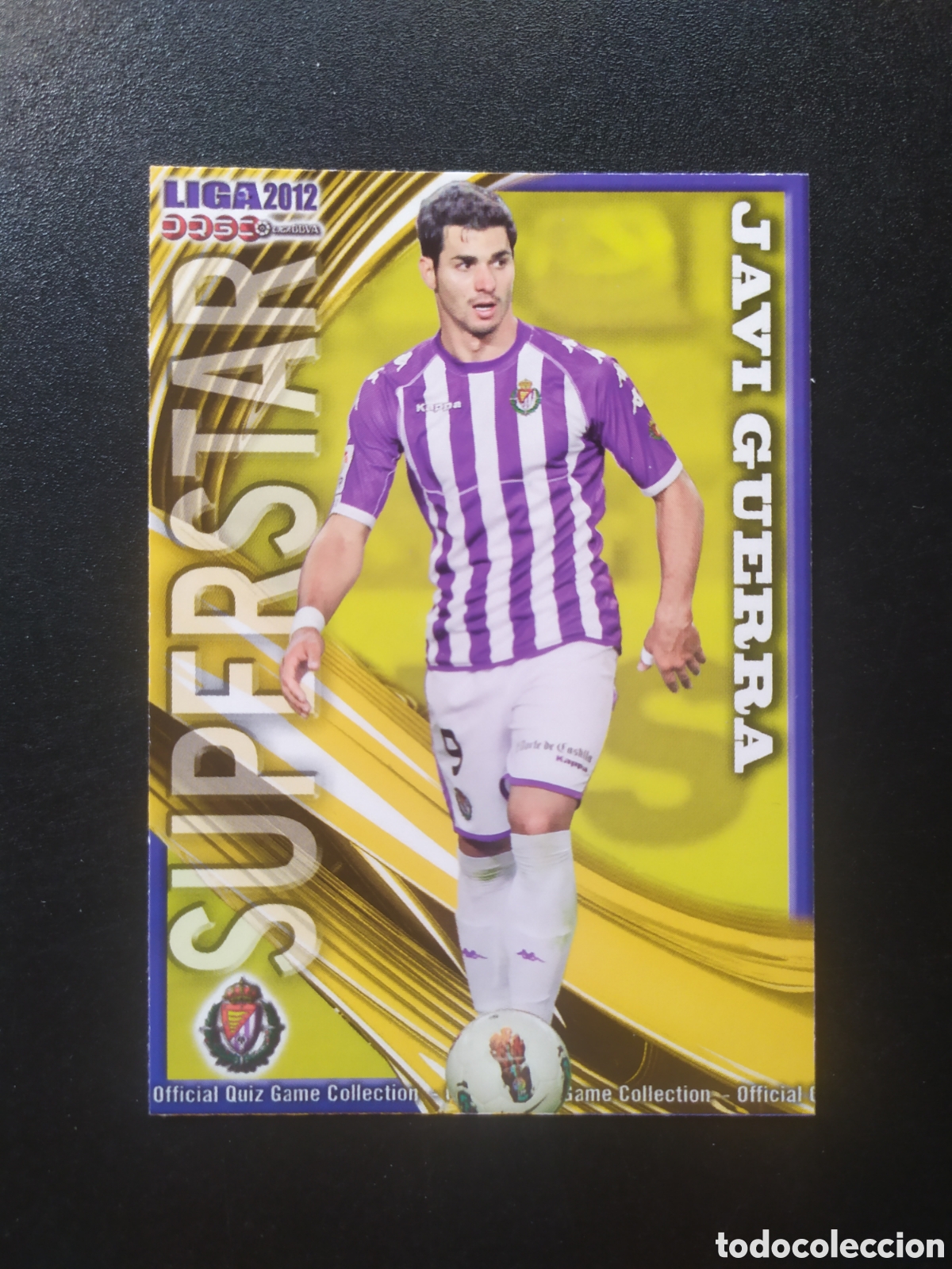Cromos de f&uacute;tbol: Mundicromo fichas Liga 2011 2012 11 12 Javi Guerra superstar mate n&deg; 858 Valladolid