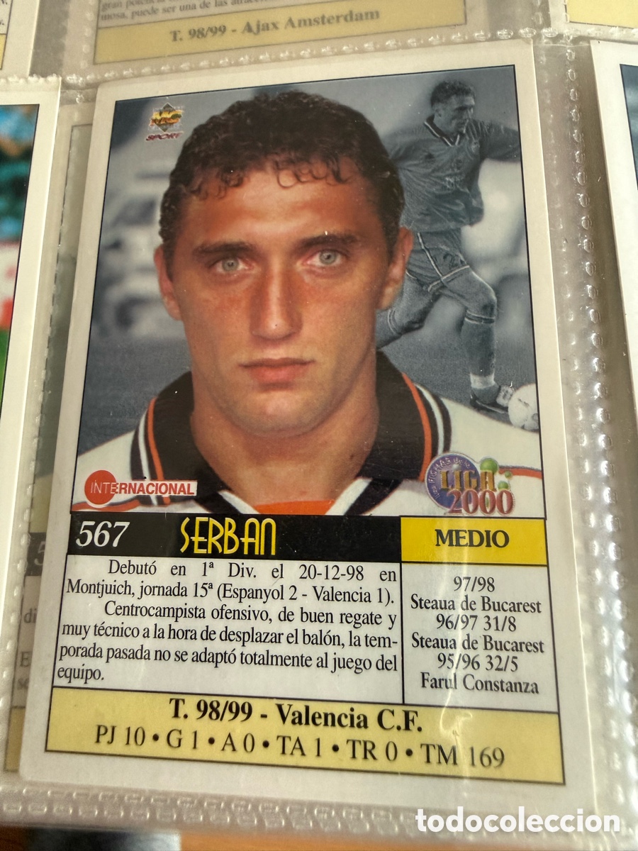 Cartes &agrave; collectionner de Football: MUNDICROMO 2000. 567 SERBAN ( Valencia ) UH
