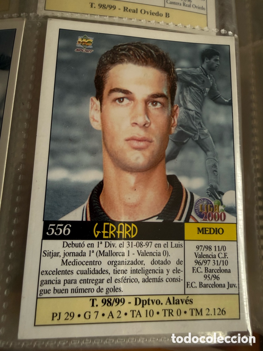 Cartes &agrave; collectionner de Football: MUNDICROMO 2000. 556 GERARD ( Valencia ). UH