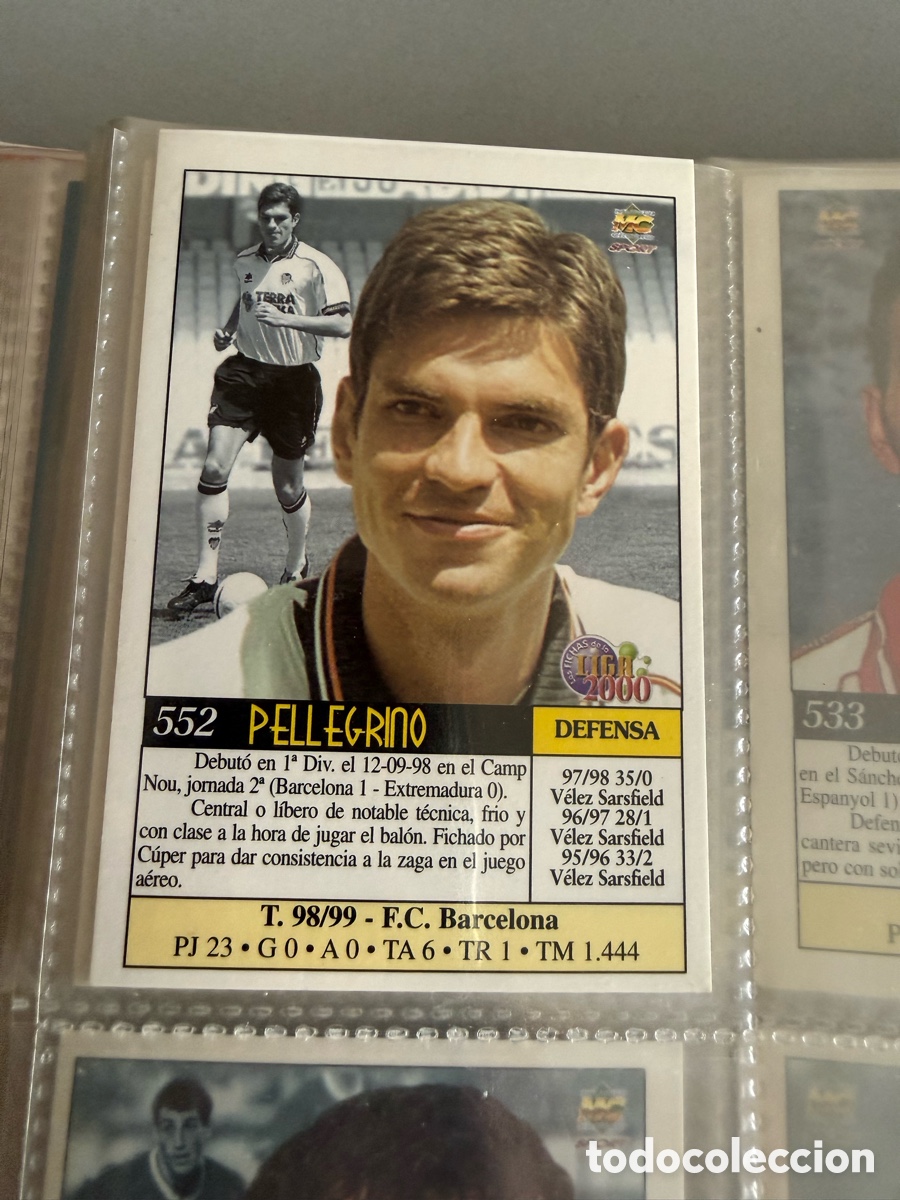 Cartes &agrave; collectionner de Football: MUNDICROMO 2000. 552 PELLEGRINO ( Valencia ) UH