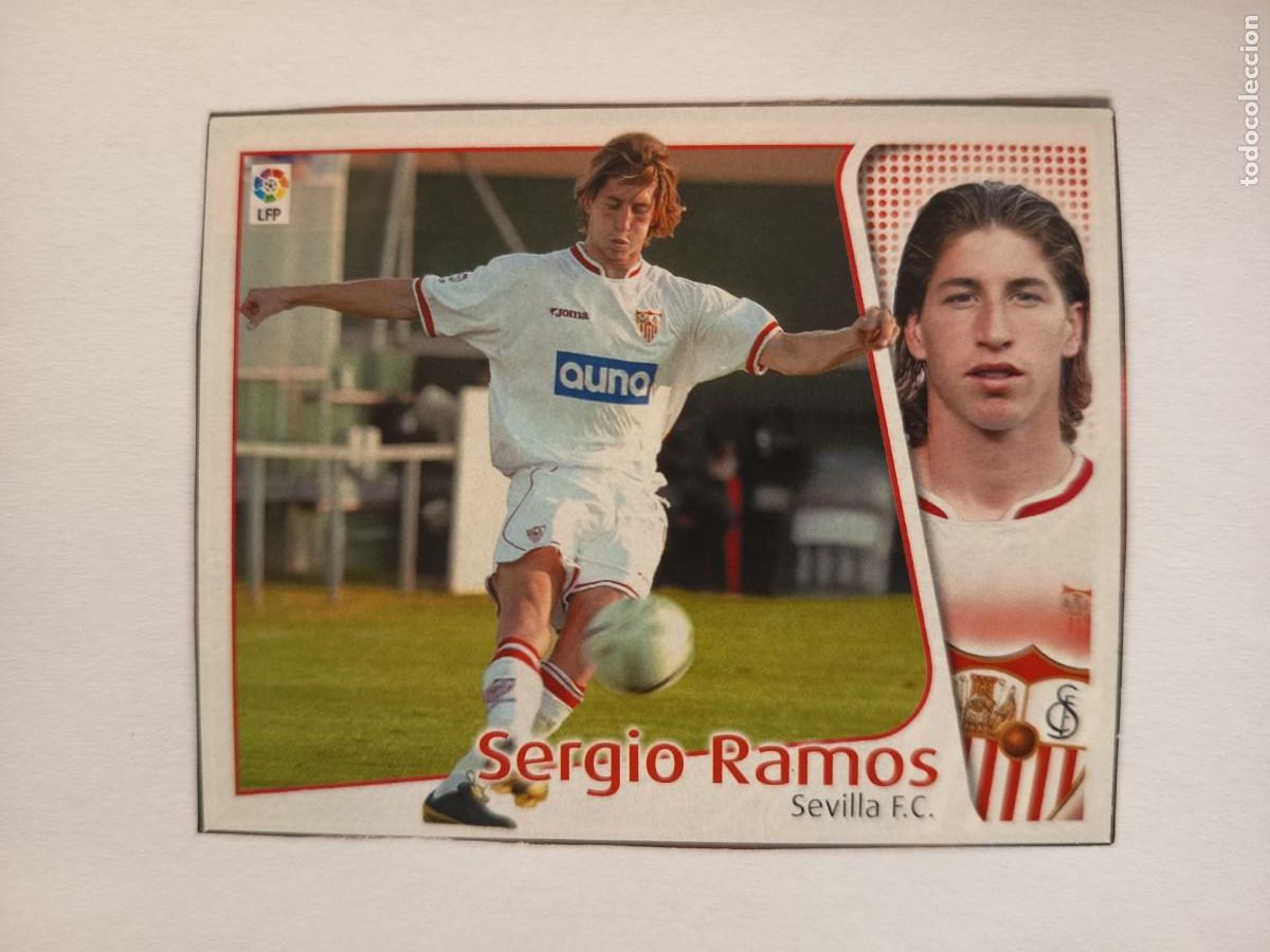 Football Stickers: ROOKIE CROMO SERGIO RAMOS SEVILLA FC RECORTADO - LIGA ESTE 2004 2005 04 05 PANINI - VER FOTO