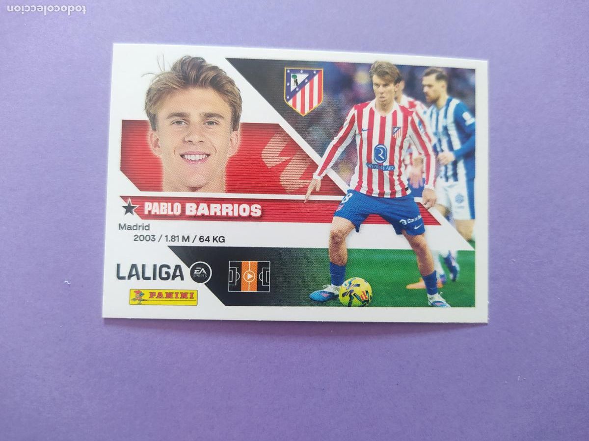 Cromos de f&uacute;tbol: LIGA ESTE 2026 2027 26 27 NUEVO - ATLETICO DE MADRID N&ordm; 12 BARRIOS