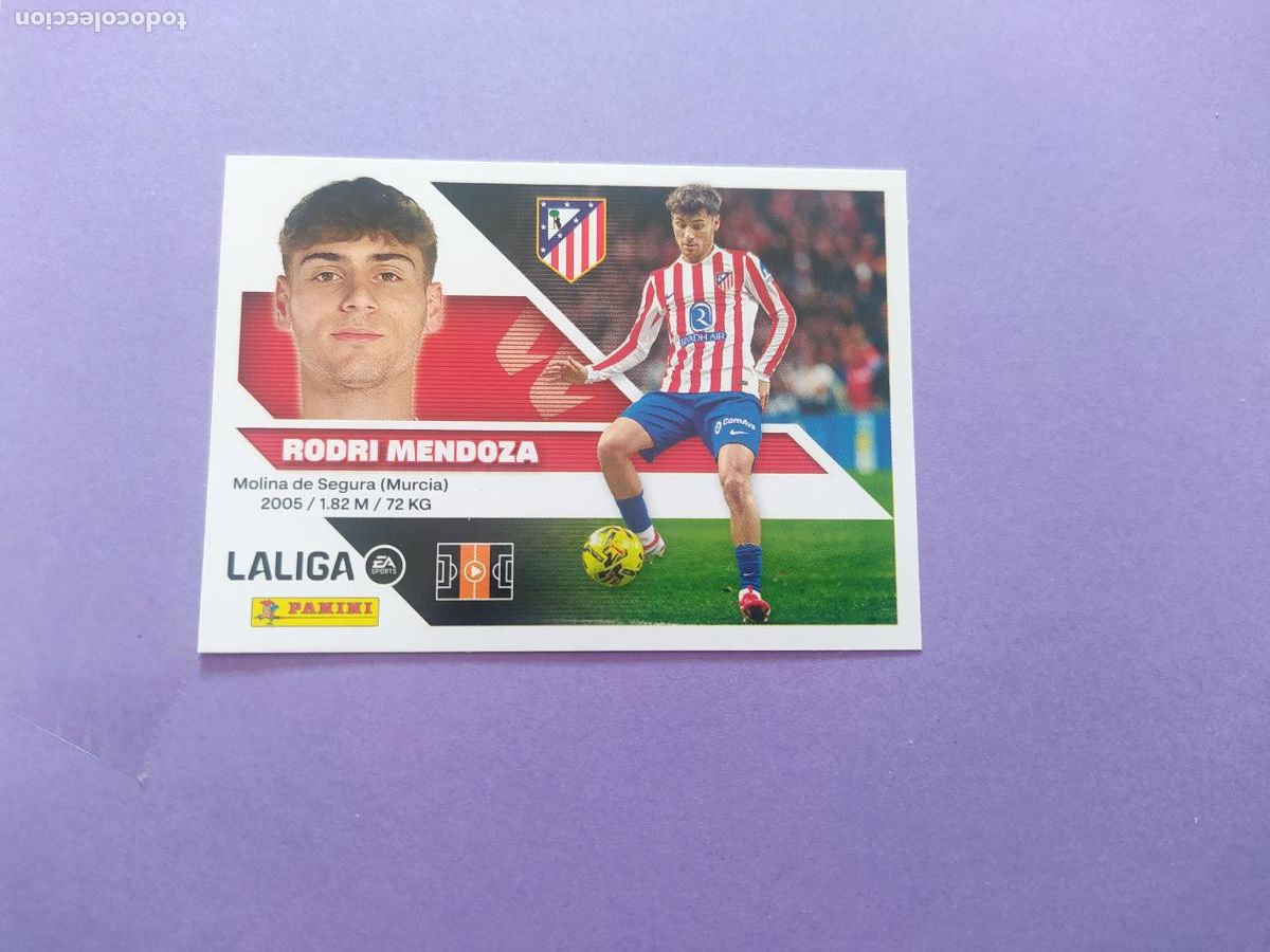 Cromos de f&uacute;tbol: LIGA ESTE 2026 2027 26 27 NUEVO - ATLETICO DE MADRID N&ordm; 14A RODRI MENDOZA