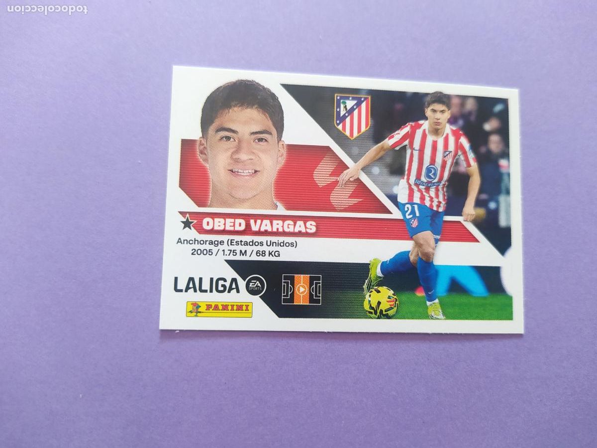 Cromos de f&uacute;tbol: LIGA ESTE 2026 2027 26 27 NUEVO - ATLETICO DE MADRID N&ordm; 14B VARGAS
