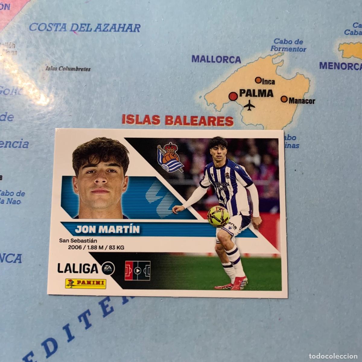 Cromos de f&uacute;tbol: Jon Martin n&uacute;mero 7 de la Real Sociedad cromo liga este 26-27 2026-2027