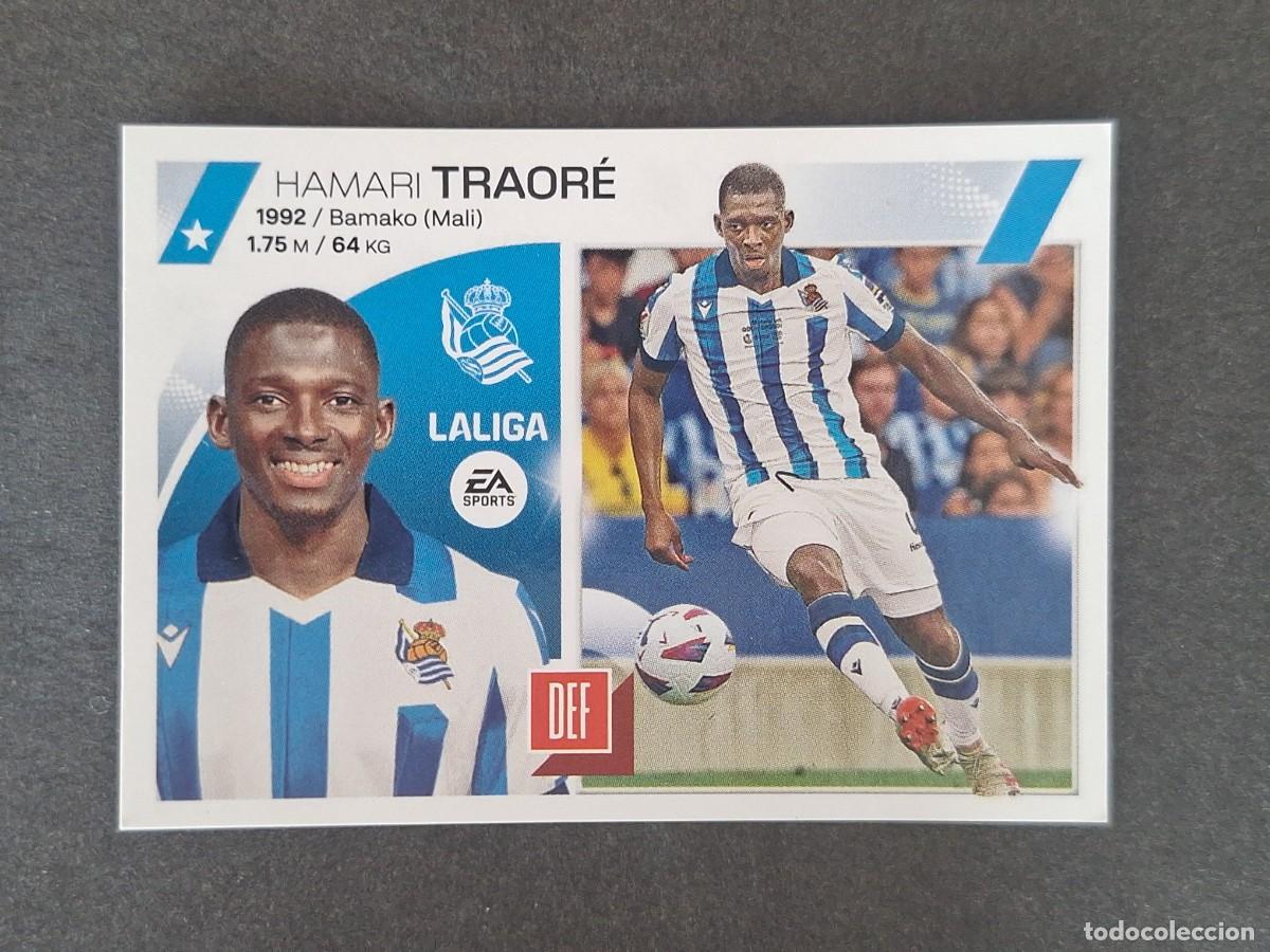 Cromos de f&uacute;tbol: L1 TRAORE REAL SOCIEDAD FICHAJE 17 LIGA ESTE 2023 2024 23 24 NUNCA PEGADO SIN PEGAR