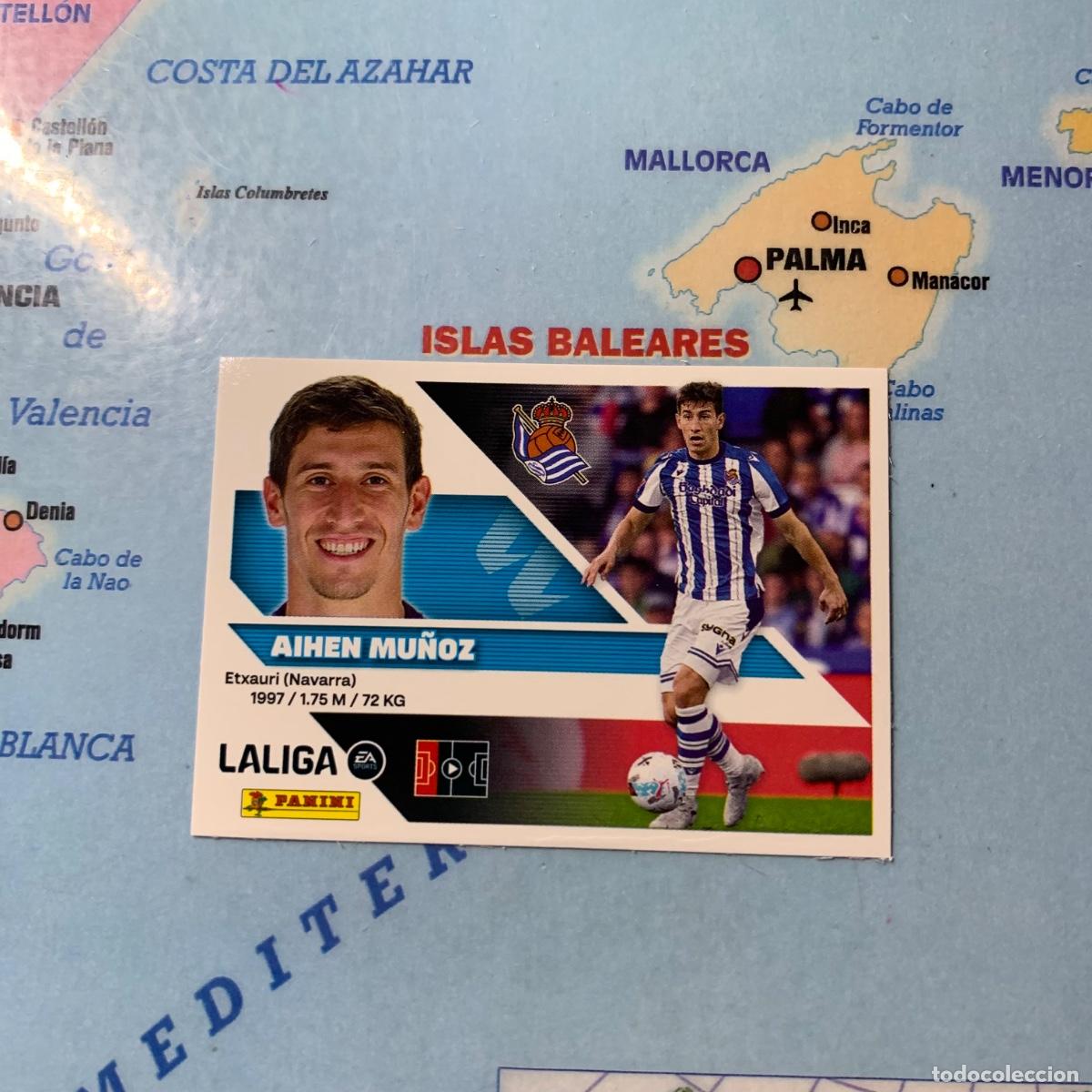 Cromos de f&uacute;tbol: Aihen Mu&ntilde;oz n&uacute;mero 9 de la Real Sociedad cromo liga este 26-27 2026-2027