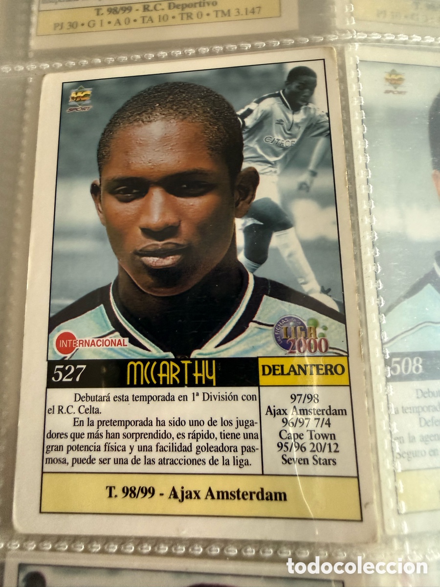 Cromos de f&uacute;tbol: MUNDICROMO 2000. 527 McCarthy ( Celta ). UH