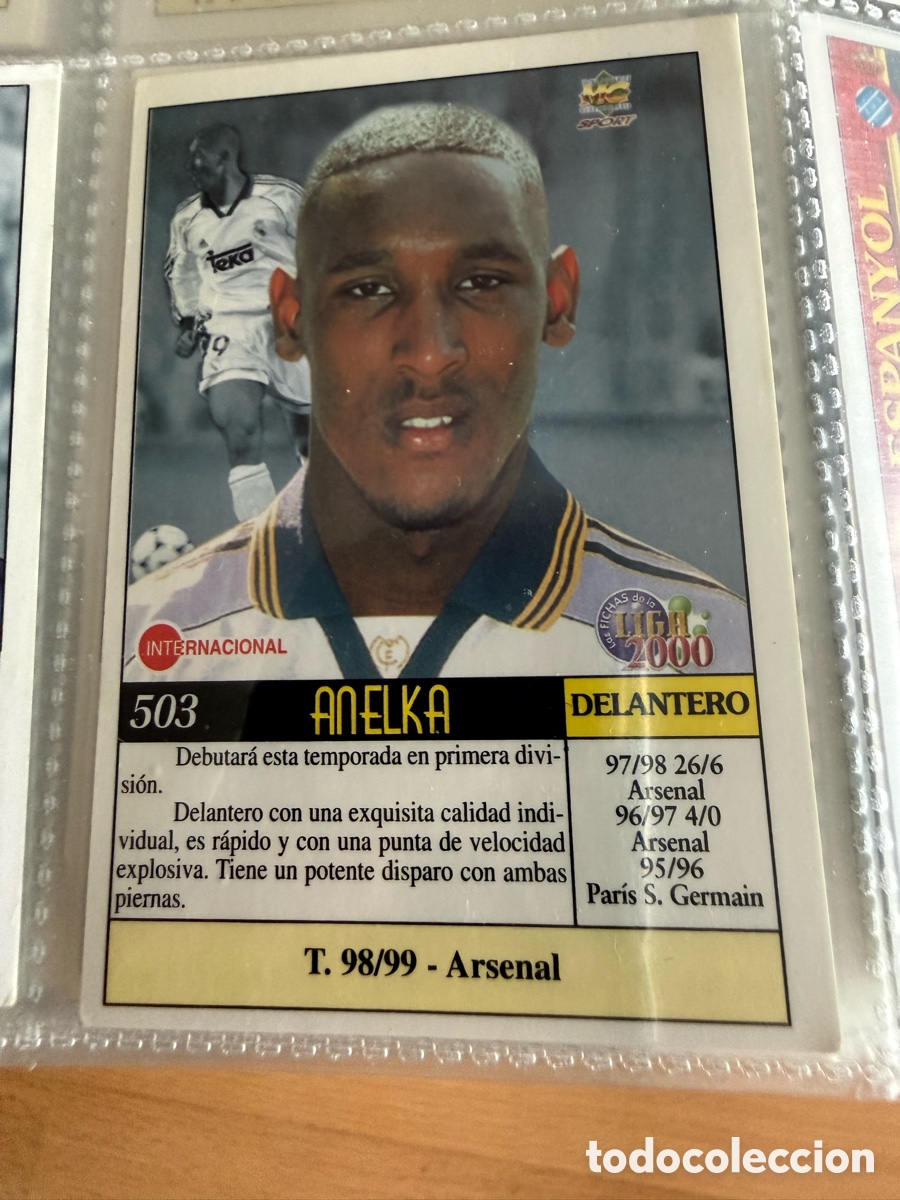 Football Stickers: MUNDICROMO 2000. 503 ANELKA ( Real Madrid). UH
