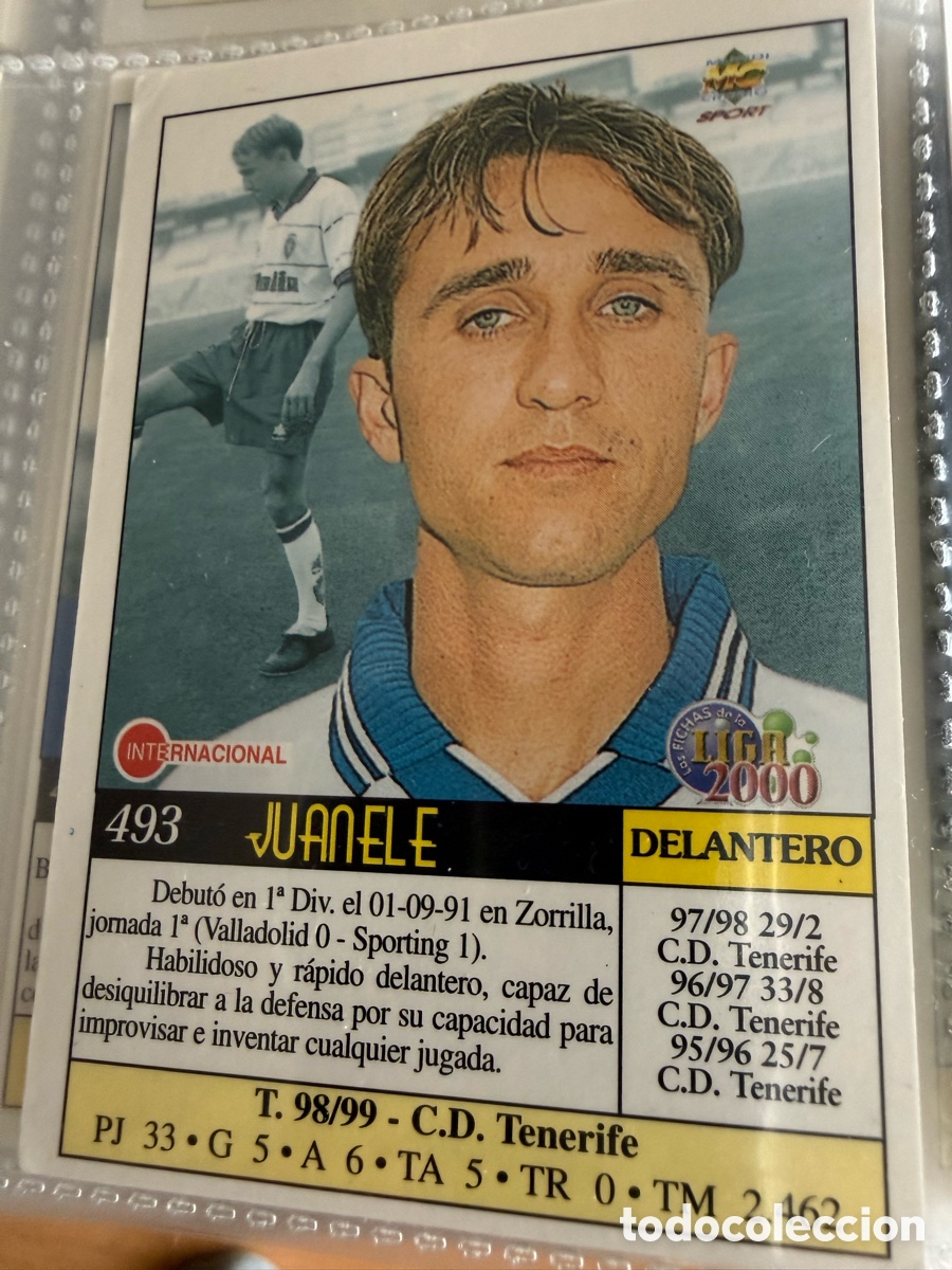 Football Stickers: MUNDICROMO 2000. 493 JUANELE ( Real Zaragoza). UH