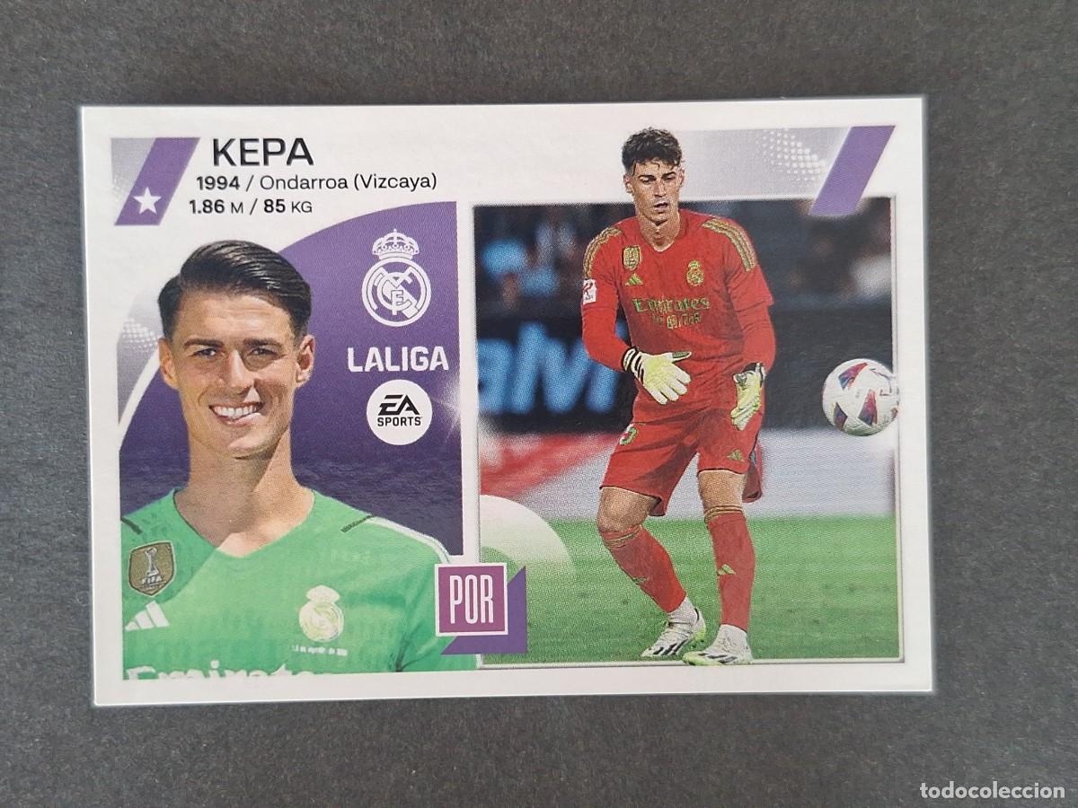 Cromos de f&uacute;tbol: L1 KEPA REAL MADRID FICHAJE 47 LIGA ESTE 2023 2024 23 24 NUNCA PEGADO SIN PEGAR