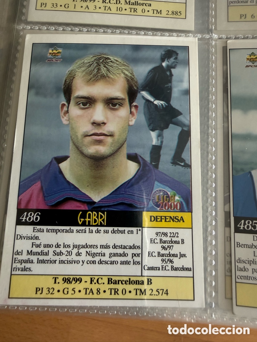 Cromos de f&uacute;tbol: MUNDICROMO 2000. 486 GABRI ( FC Barcelona). UH