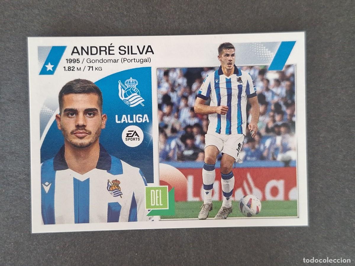 Cromos de f&uacute;tbol: L1 ANDRE SILVA REAL SOCIEDAD FICHAJE 59 LIGA ESTE 2023 2024 23 24 NUNCA PEGADO SIN PEGAR