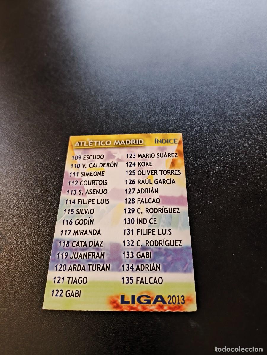 Cromos de f&uacute;tbol: 130 INDICE ATLETICO DE MADRID MUNDICROMO LIGA 2012 2013 12 13 NO PANINI ESTE MEGACRACKS