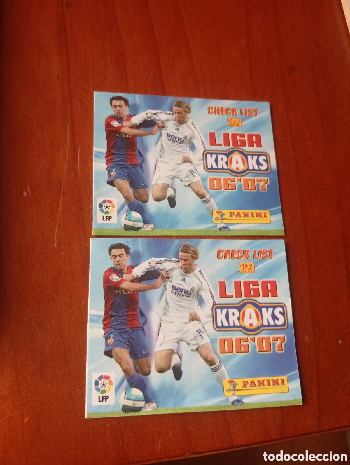 Cromos de f&uacute;tbol: CHECK LIST 1 / 1 Y 1 / 2 LIGA KRAKS 06 07 PANINI