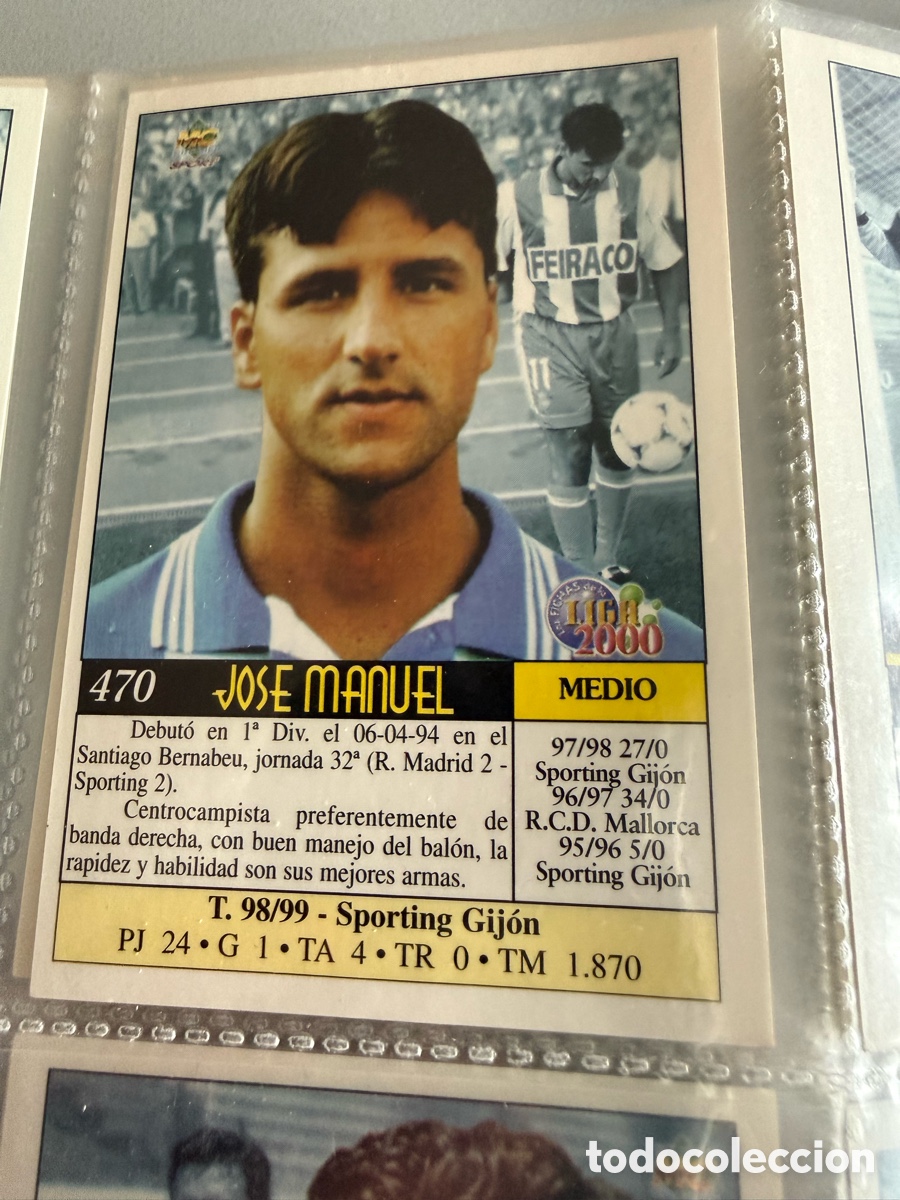 Cromos de f&uacute;tbol: MUNDICROMO 2000. 470. JOS&Eacute; MANUEL ( Deportivo). UH