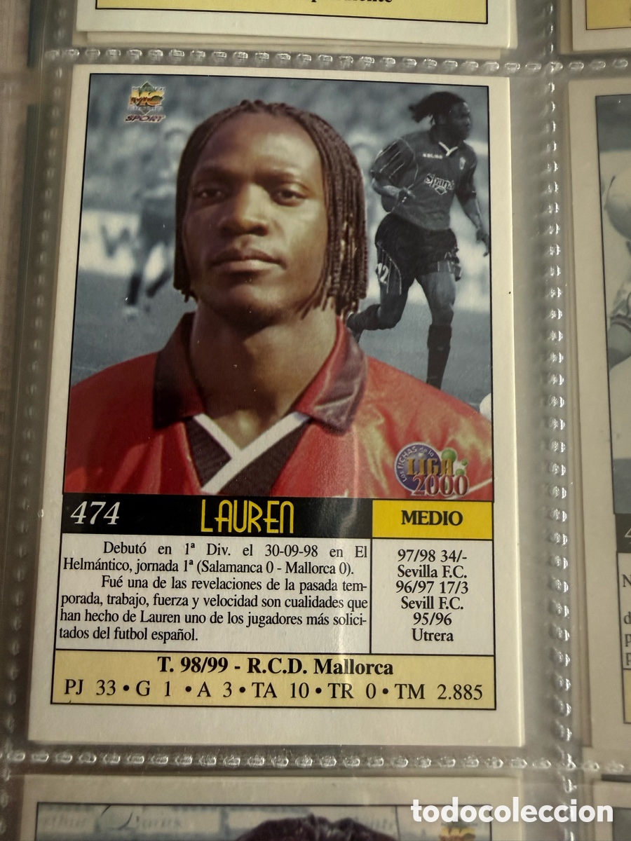 Football Stickers: MUNDICROMO 2000. 474 LAUREN ( Mallorca ). UH