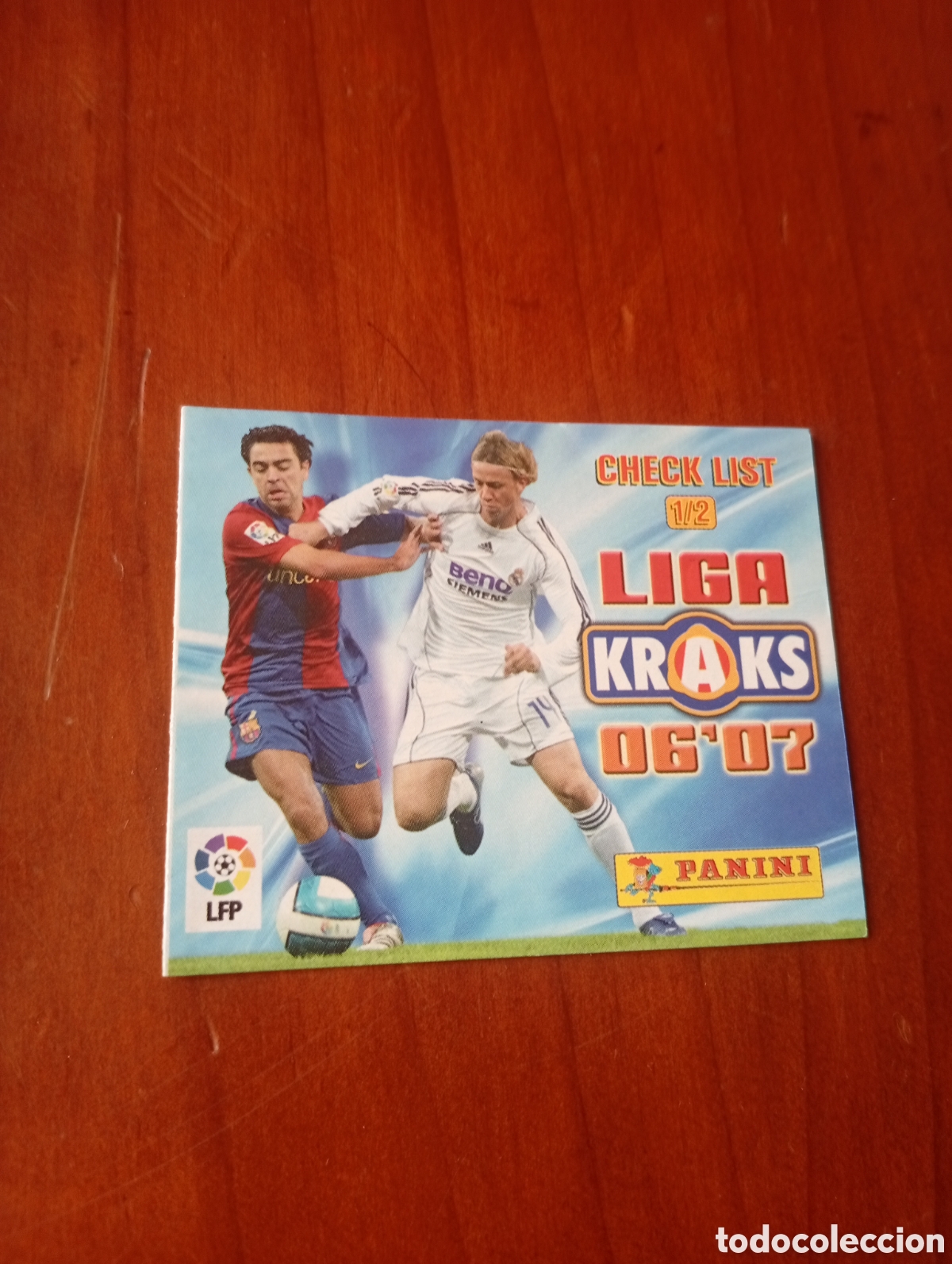 Cromos de f&uacute;tbol: CHECK LIST 1 / 1 LIGA KRAKS 06 07 PANINI