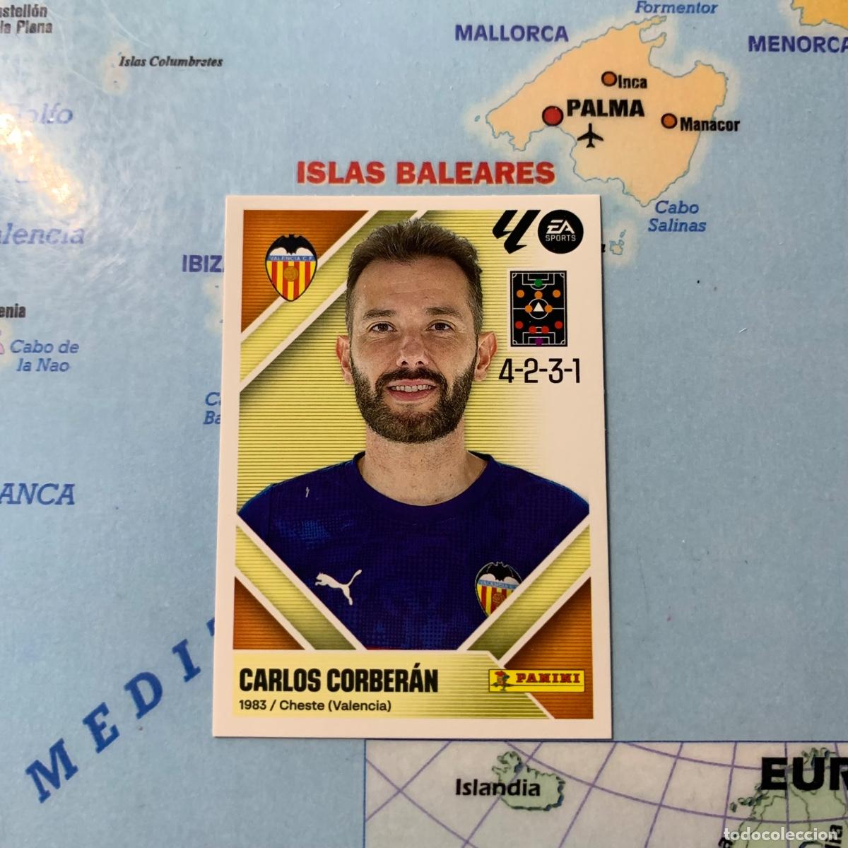Cromos de f&uacute;tbol: Corberan entrenador n&uacute;mero 2 del Valencia cromo liga este 26-27 2026-2027