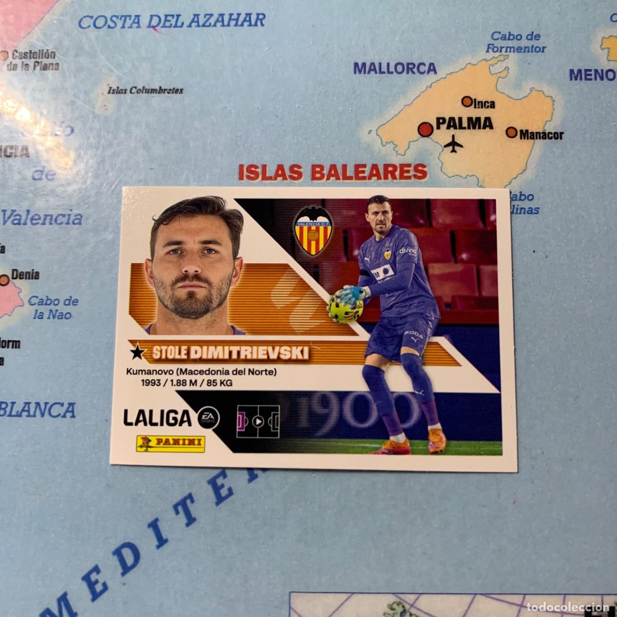 Cromos de f&uacute;tbol: Dimitrievski n&uacute;mero 3 del Valencia cromo liga este 26-27 2026-2027