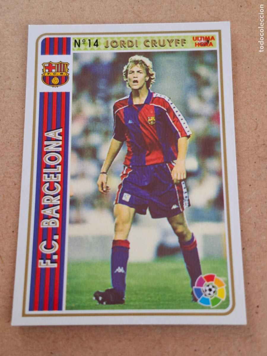 Fu&szlig;ball-Sticker: MUNDICROMO 94 95 1994 1995 - UH &Uacute;LTIMA HORA 14 JORDI CRUYFF - FC. BARCELONA