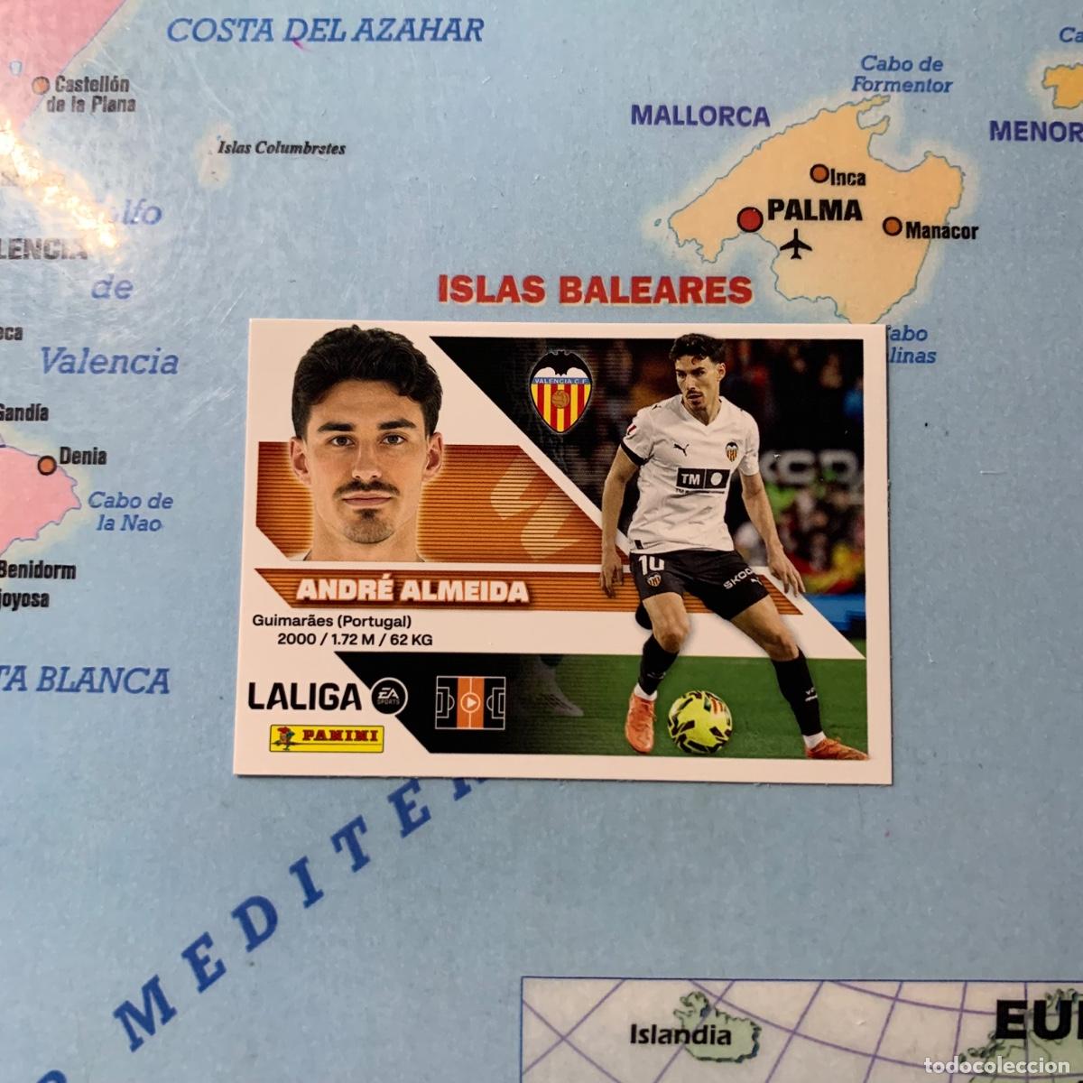 Cromos de f&uacute;tbol: Andre Almeida numero 16 del Valencia cromo liga este 26-27 2026-2027