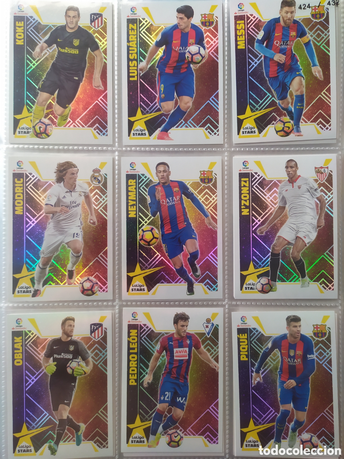 Cromos de f&uacute;tbol: LIGA ESTE 2017 2018 17 18 panini colecci&oacute;n completa sin pegar Messi Cristiano Neymar