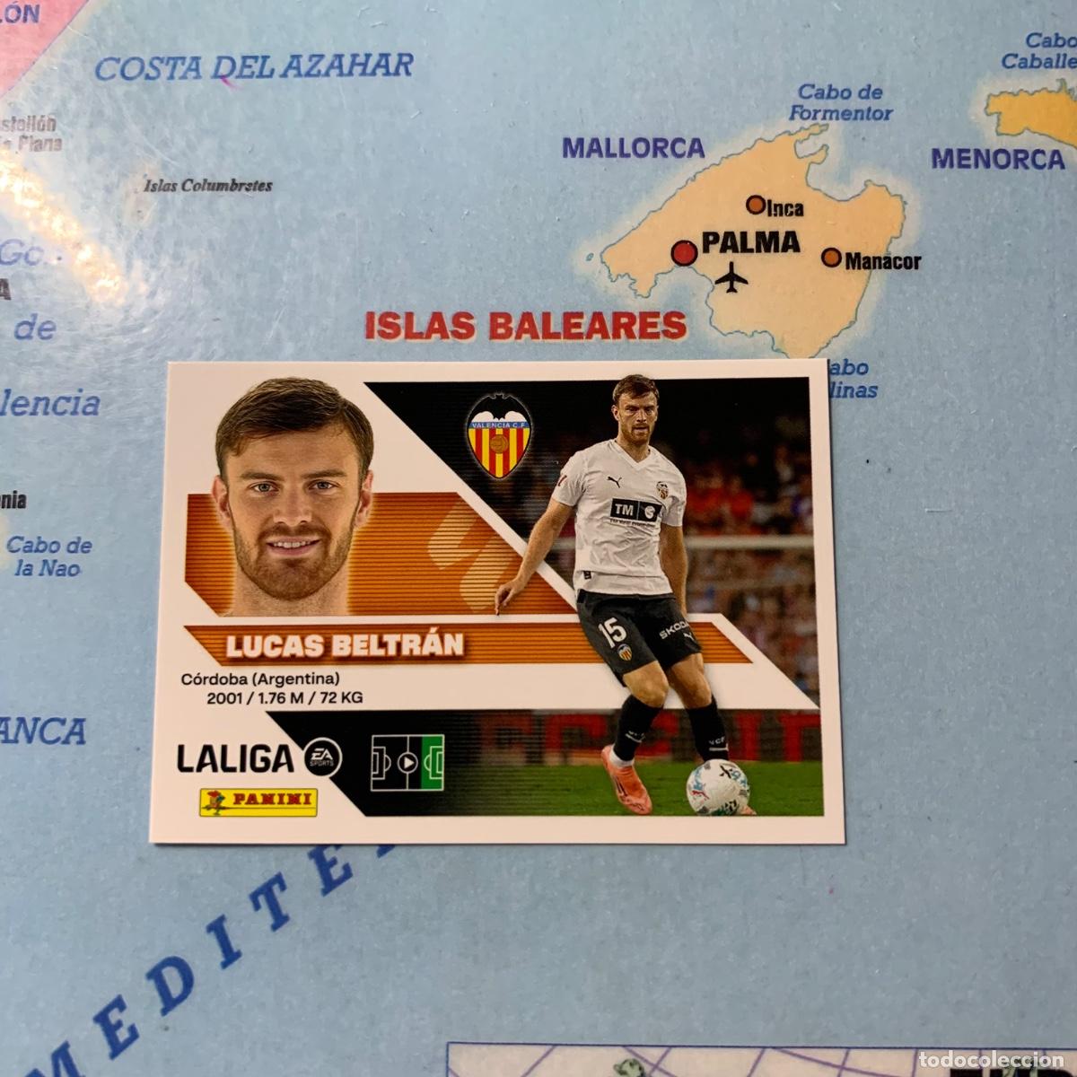 Cromos de f&uacute;tbol: Lucas Beltr&aacute;n numero 20B del Valencia cromo liga este 26-27 2026-2027