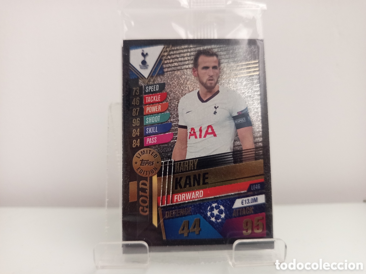 Figurine di Calcio: ❇️ PACK 16 CARDS ⚽ & HARRY KANE LE4G GOLD EDICION LIMITADA MATCH ATTAX 101 2019 2020 19 20 ❇️