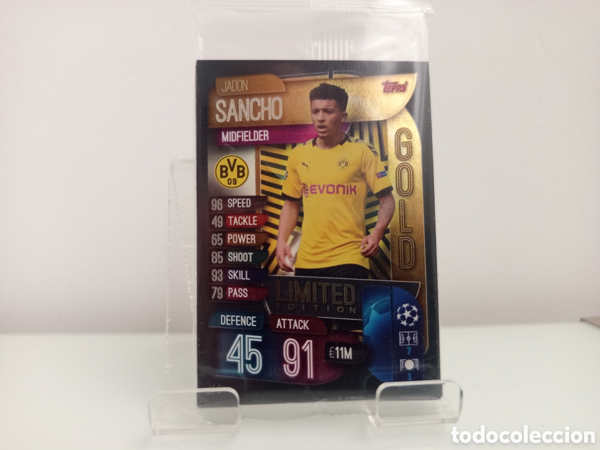 Figurine di Calcio: ❇️ PACK 16 CARDS ⚽ WONDERKIDS SANCHO LE 6 GOLD EDICION LIMITADA MATCH ATTAX 2019 2020 19 20 ❇️