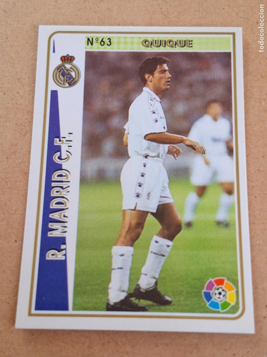 Figurine di Calcio: MUNDICROMO 94 95 1994 1995 - 63 QUIQUE - REAL MADRID