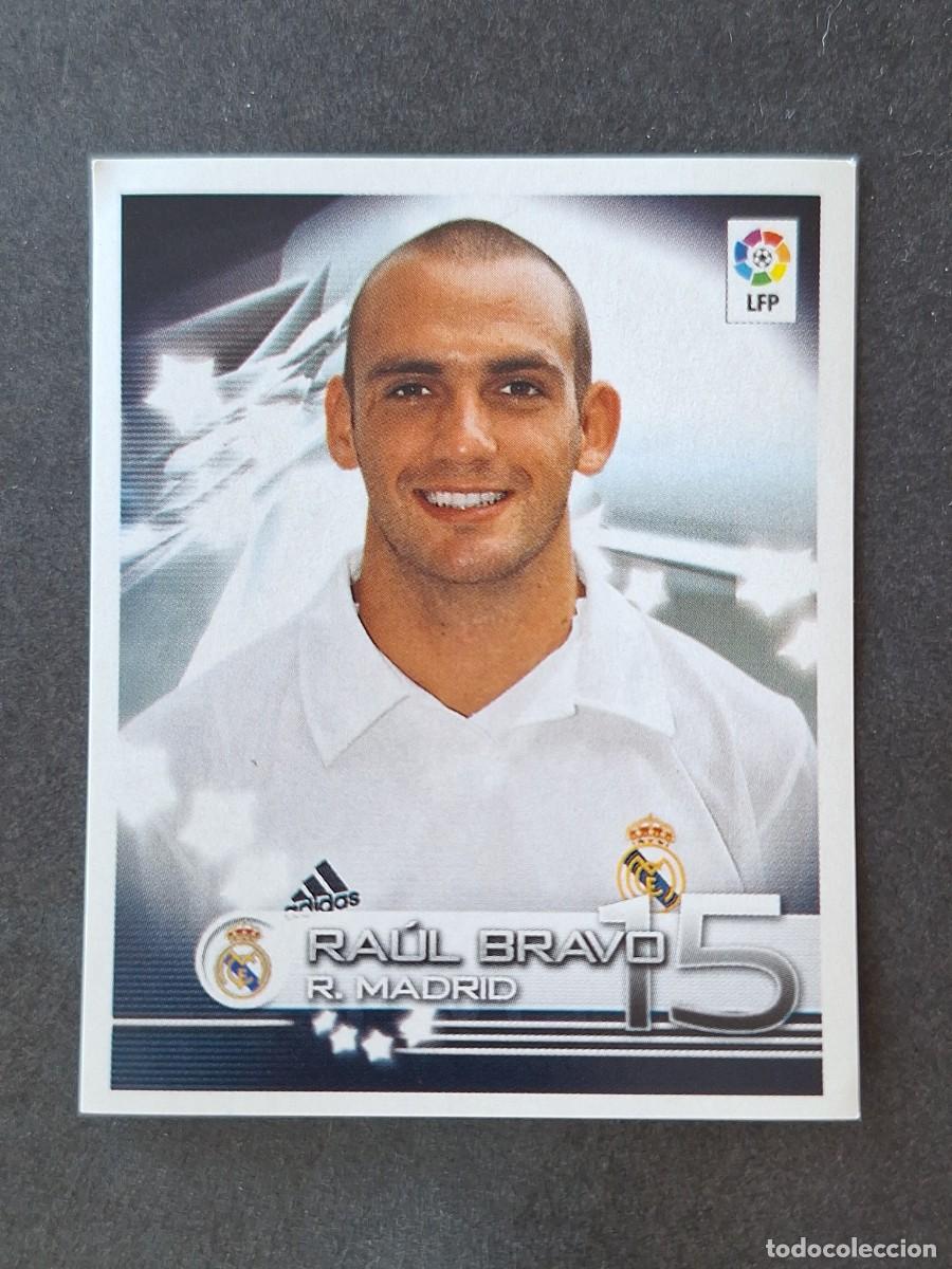 Cromos de f&uacute;tbol: L1 RAUL BRAVO REAL MADRID 190 PANINI SUPERLIGA 2002 2003 02 03 NUNCA PEGADO SIN PEGAR