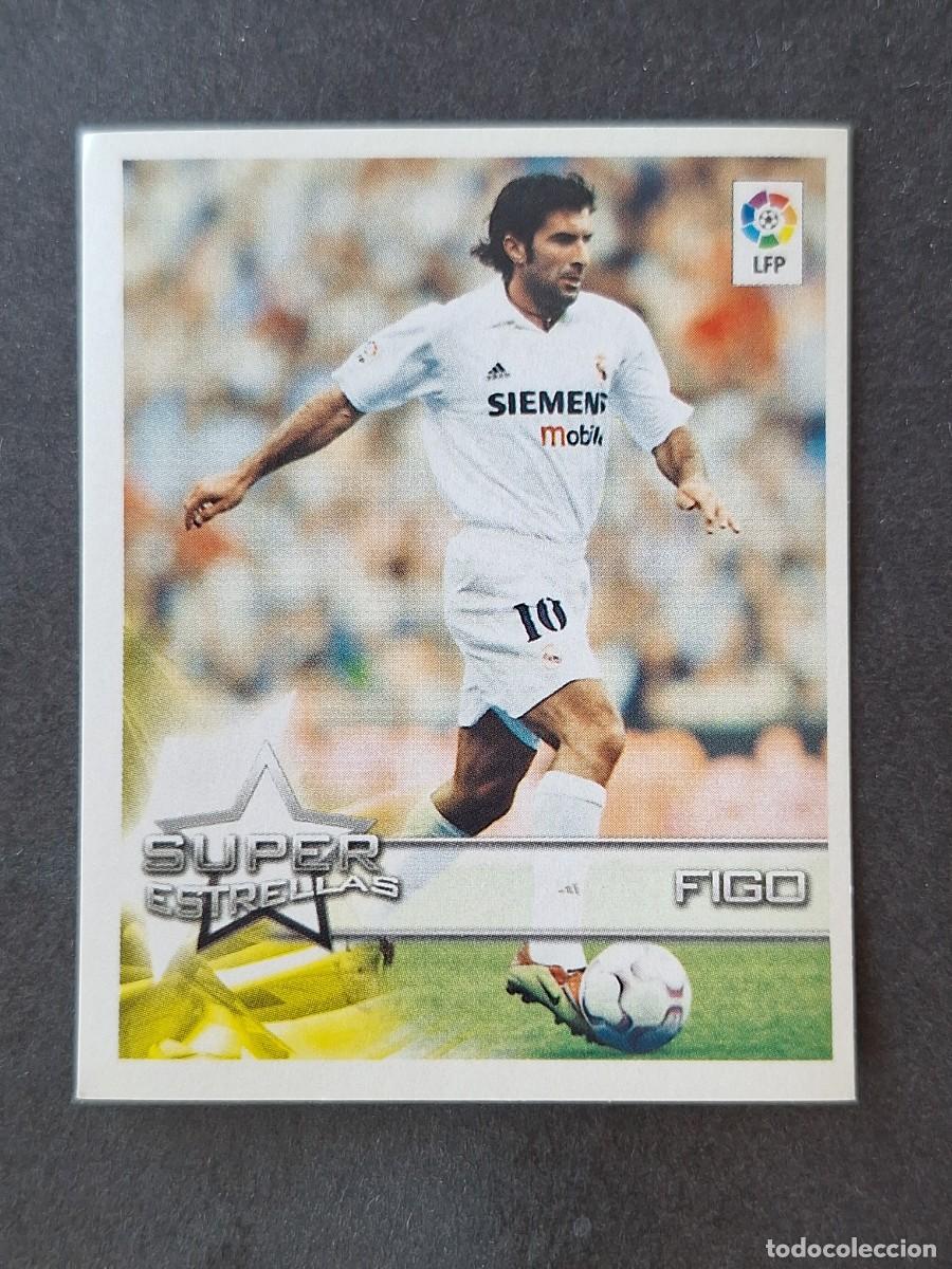 Football Stickers: L1 FIGO REAL MADRID SUPER ESTRELLAS 18 PANINI SUPERLIGA 2002 2003 02 03 NUNCA PEGADO SIN PEGAR