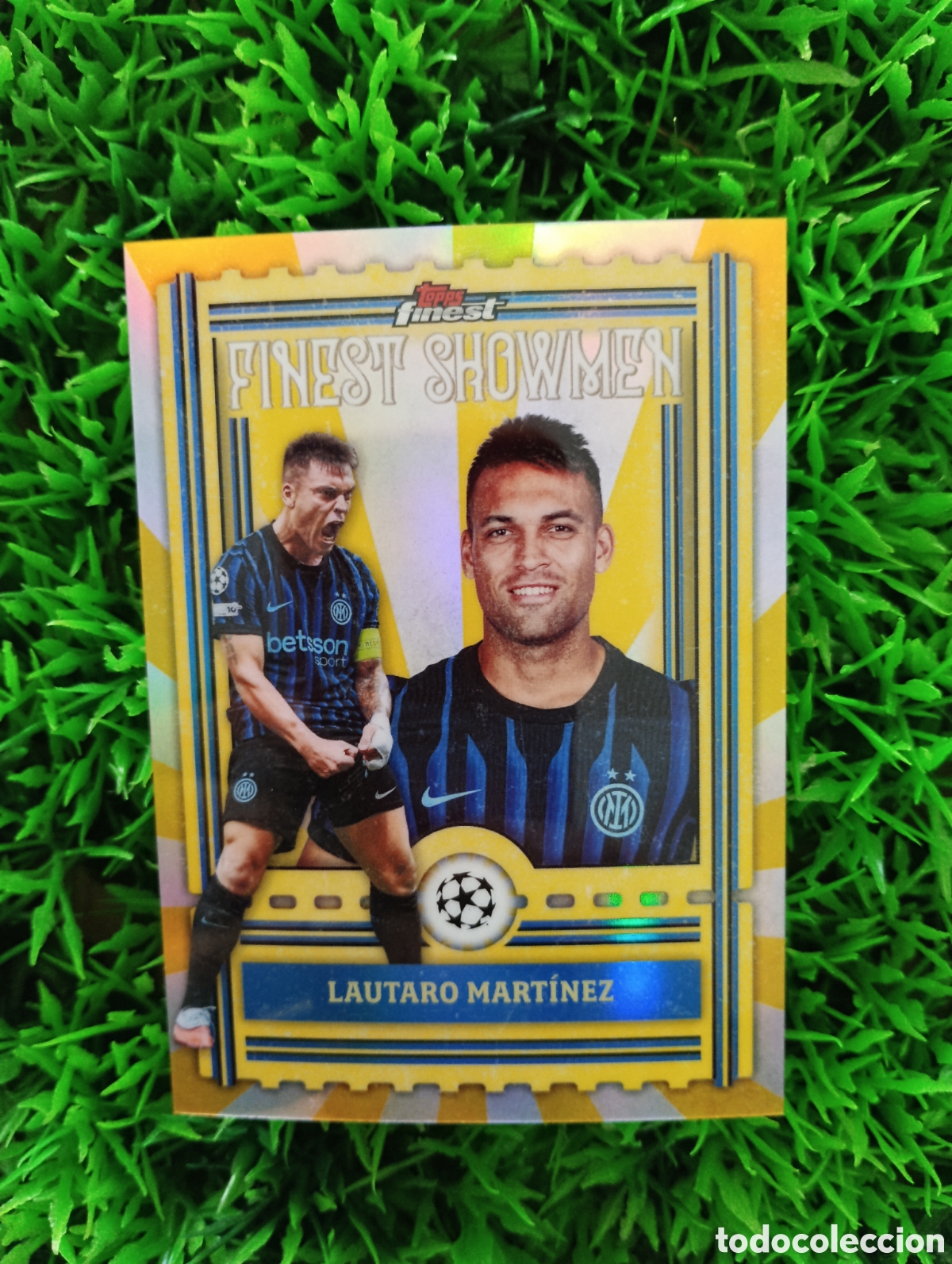 Football Stickers: Lautaro Martinez Inter De Milan FINEST SHOWMEN Topps Finest # FS -14