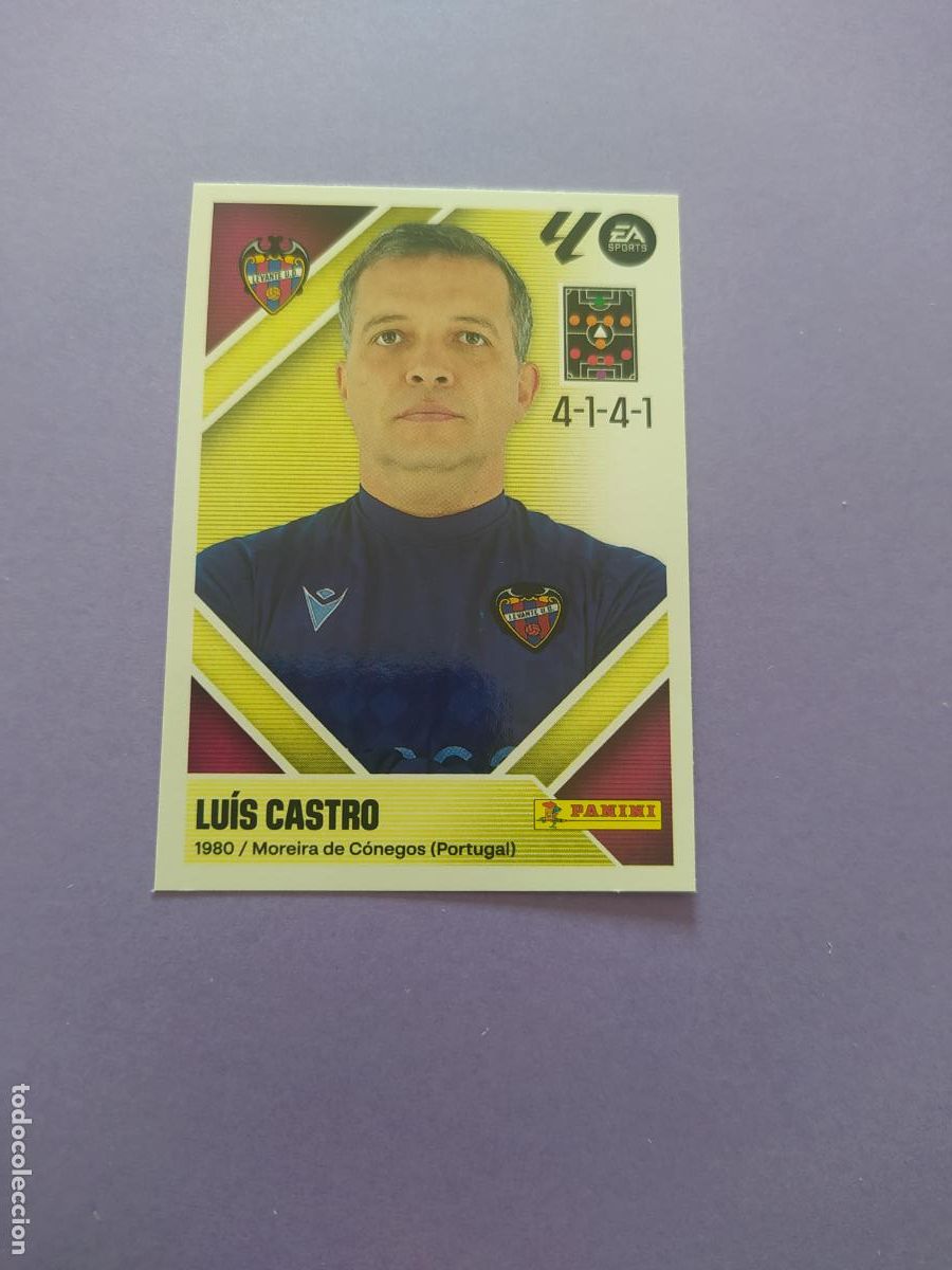 Football Stickers: LIGA ESTE 2026 2027 26 27 NUEVO - LEVANTE N&ordm; 2 ENTRENADOR LUIS CASTRO