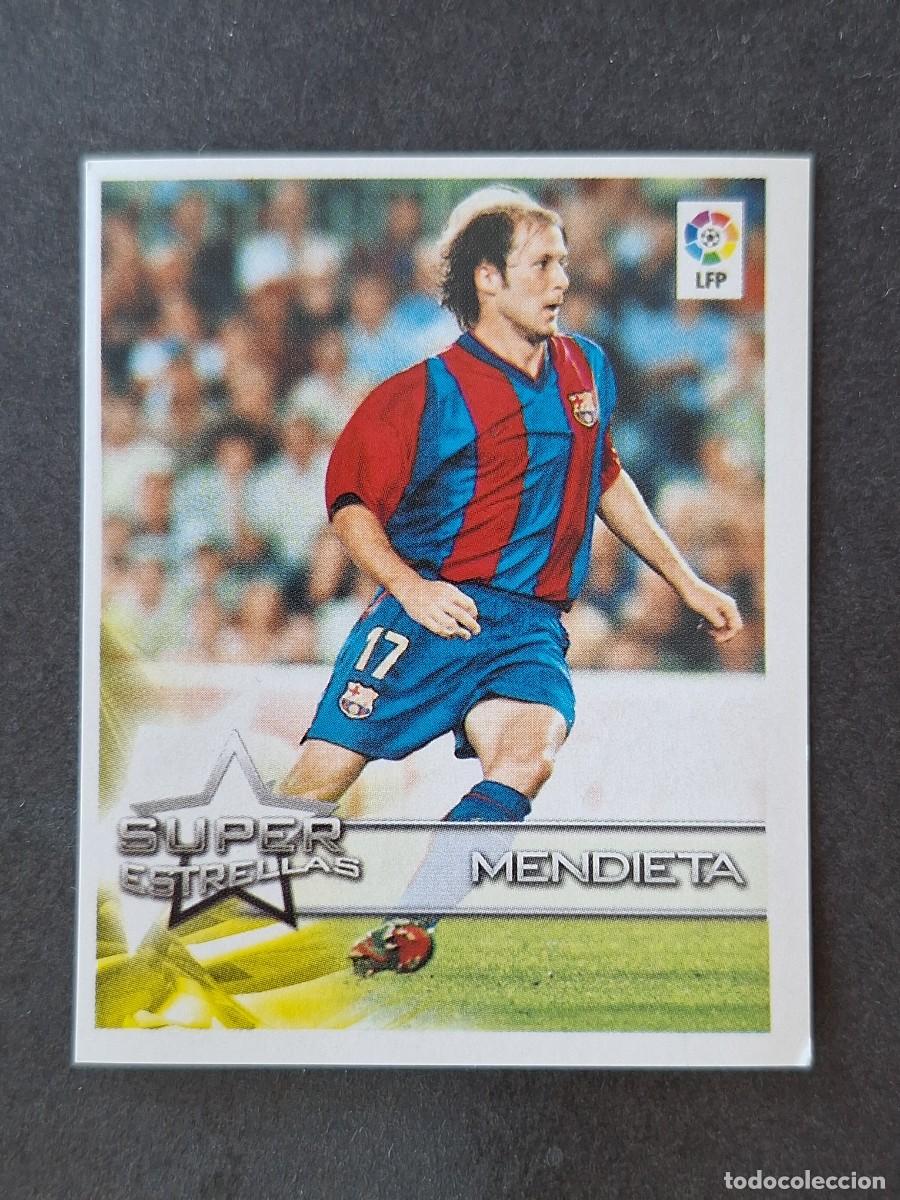 Figurine di Calcio: L1 MENDIETA F. C. BARCELONA SUPER ESTRELLAS 27 PANINI SUPERLIGA 02 03 NUNCA PEGADO SIN PEGAR